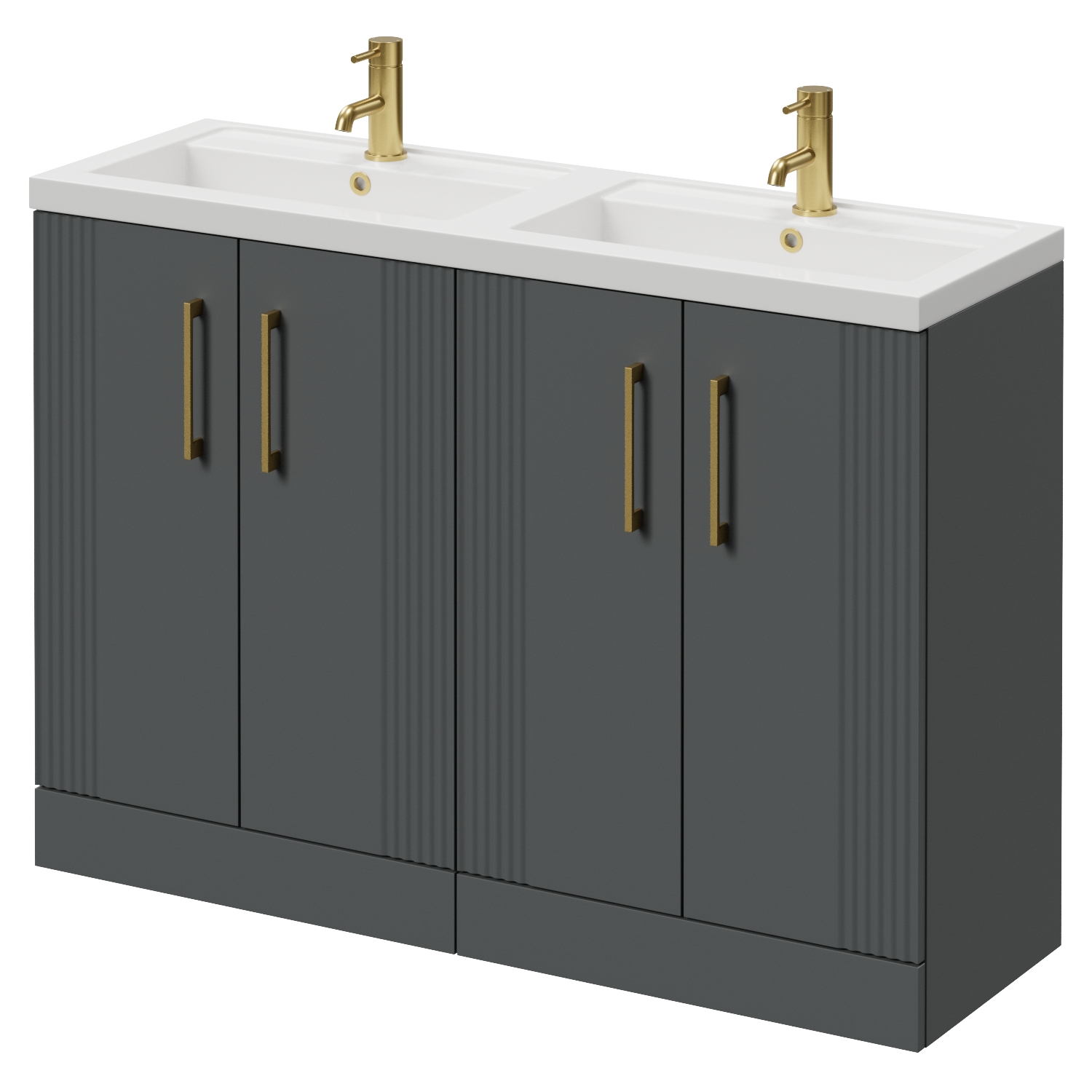 Avant 2 Door Vanity Unit with Double Lucia Basins