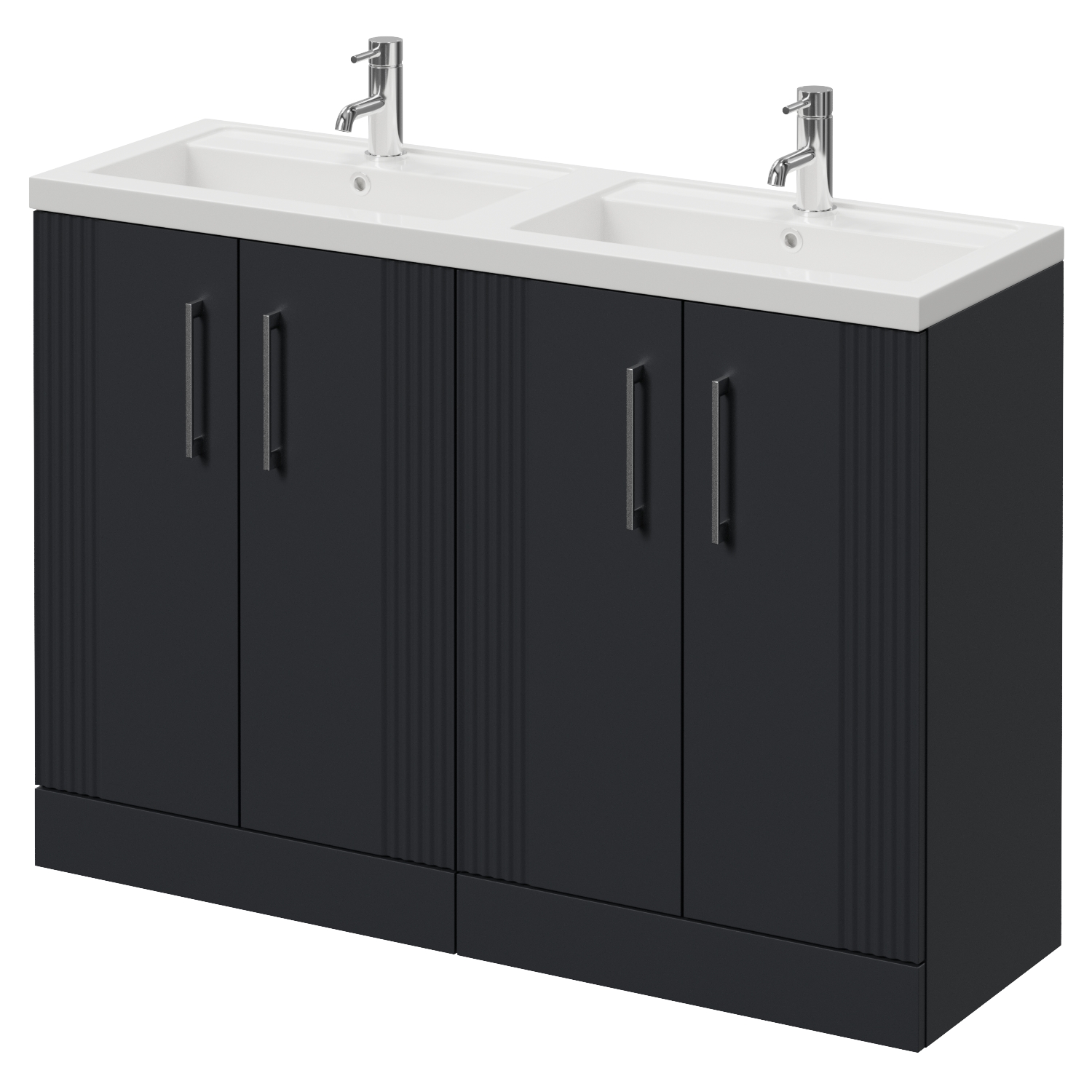 Avant 2 Door Vanity Unit with Double Lucia Basins
