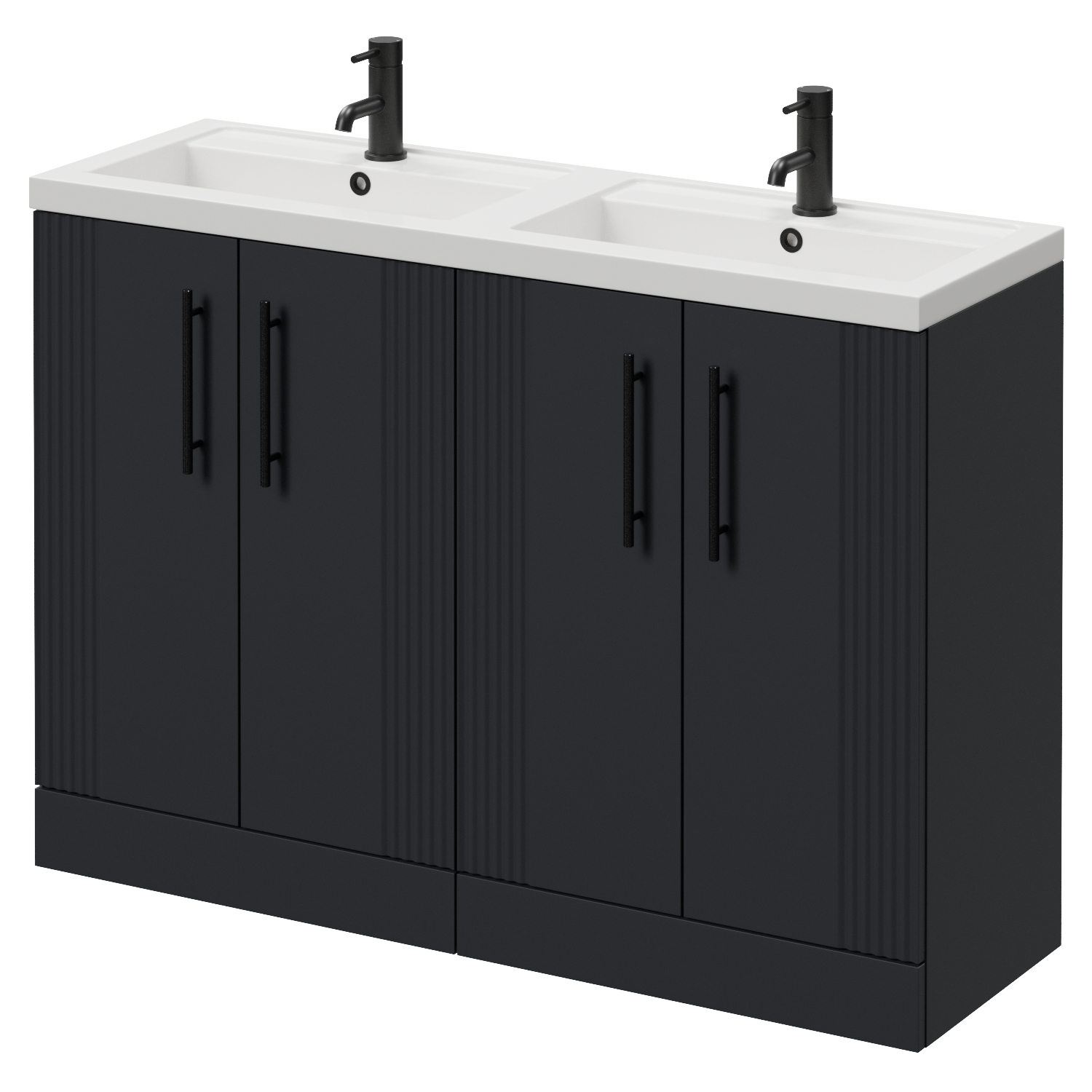 Avant 2 Door Vanity Unit with Double Lucia Basins
