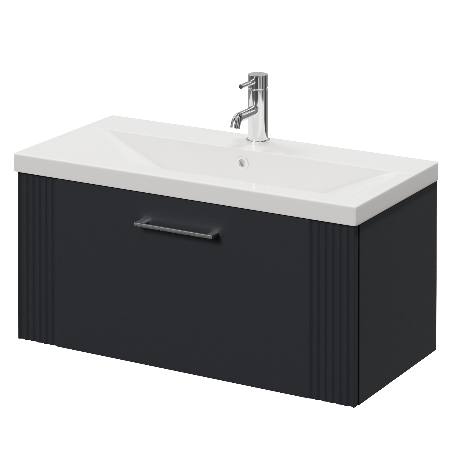 Avant Wall Mounted Single Drawer Vanity Unit with Glide Basin