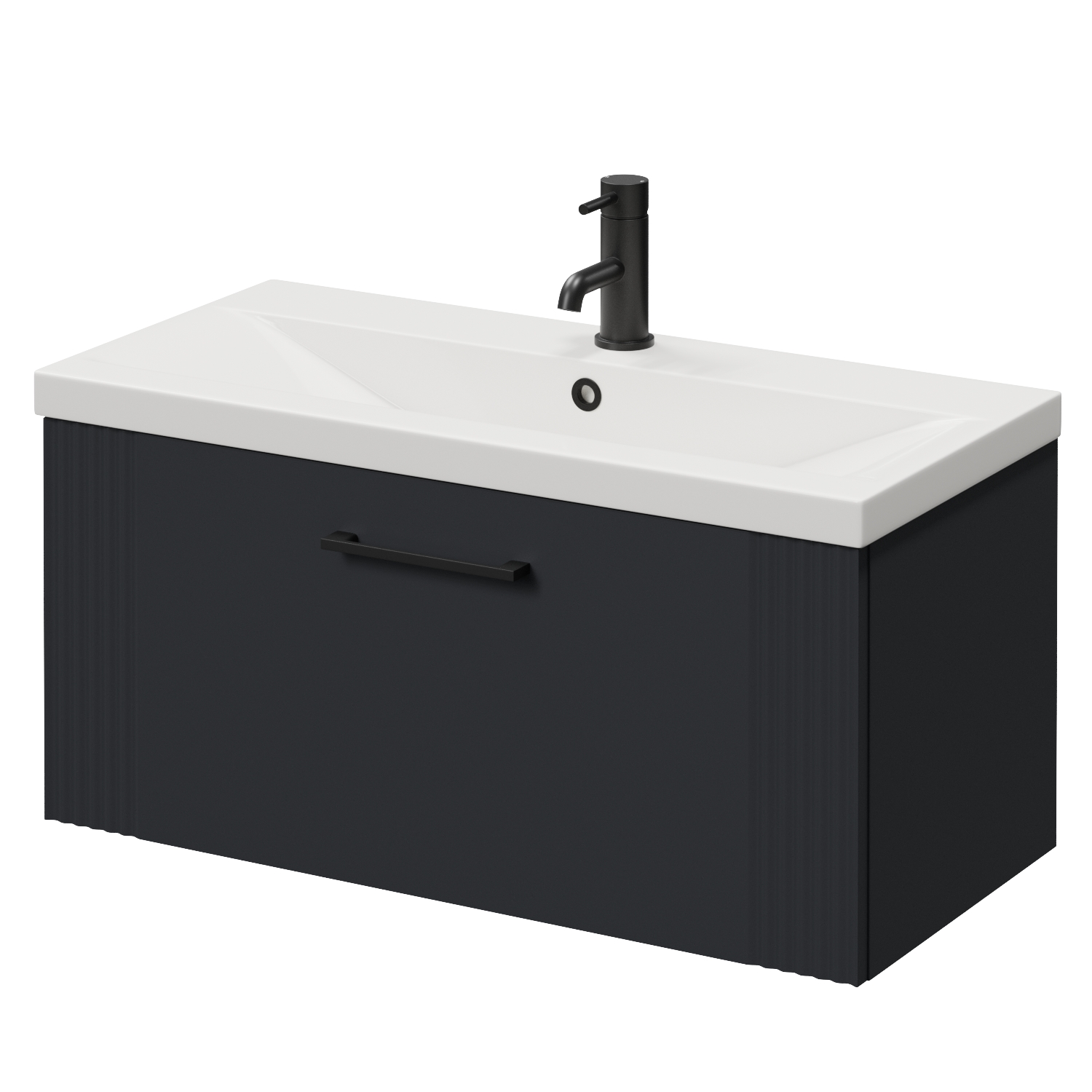 Avant Wall Mounted Single Drawer Vanity Unit with Glide Basin