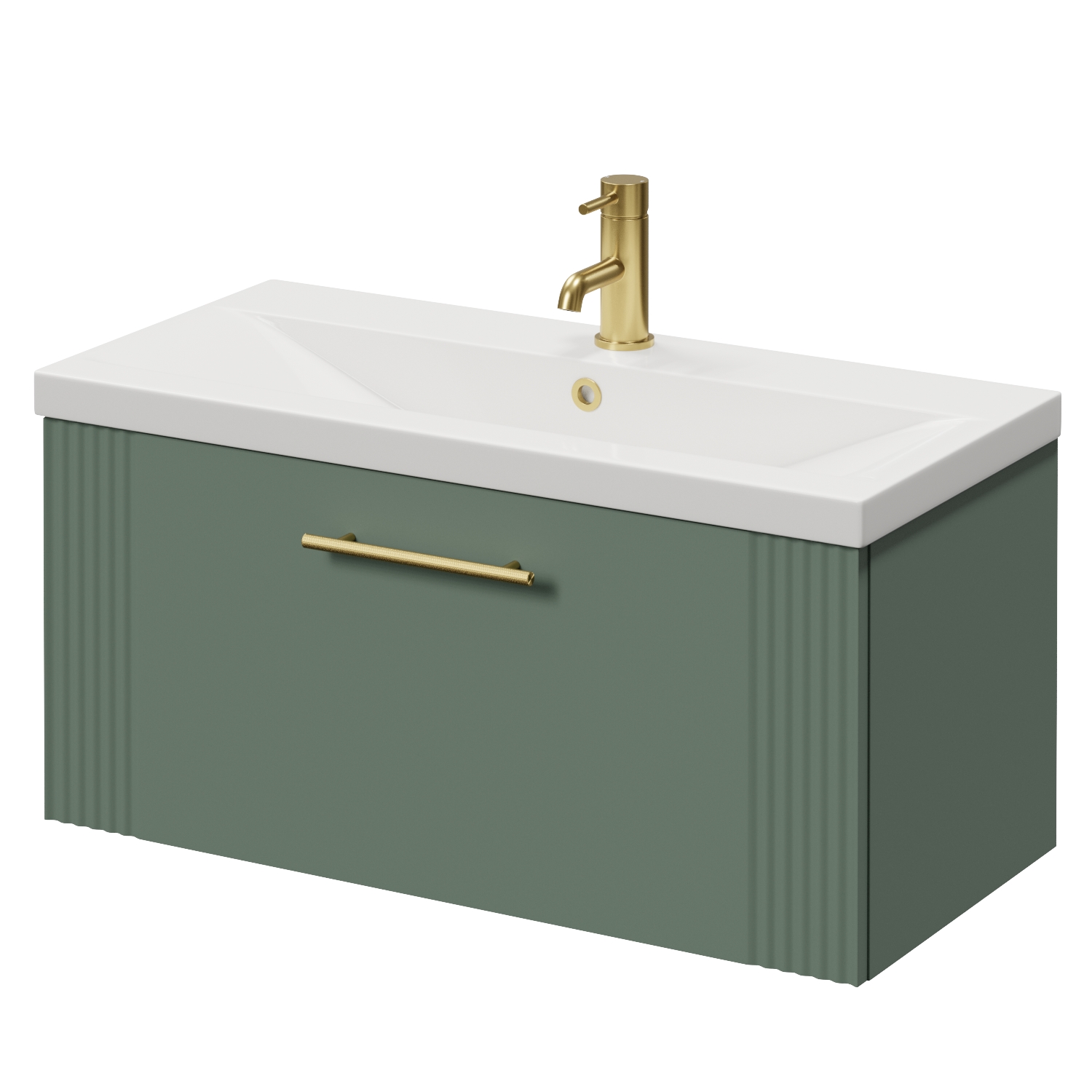 Avant Wall Mounted Single Drawer Vanity Unit with Glide Basin