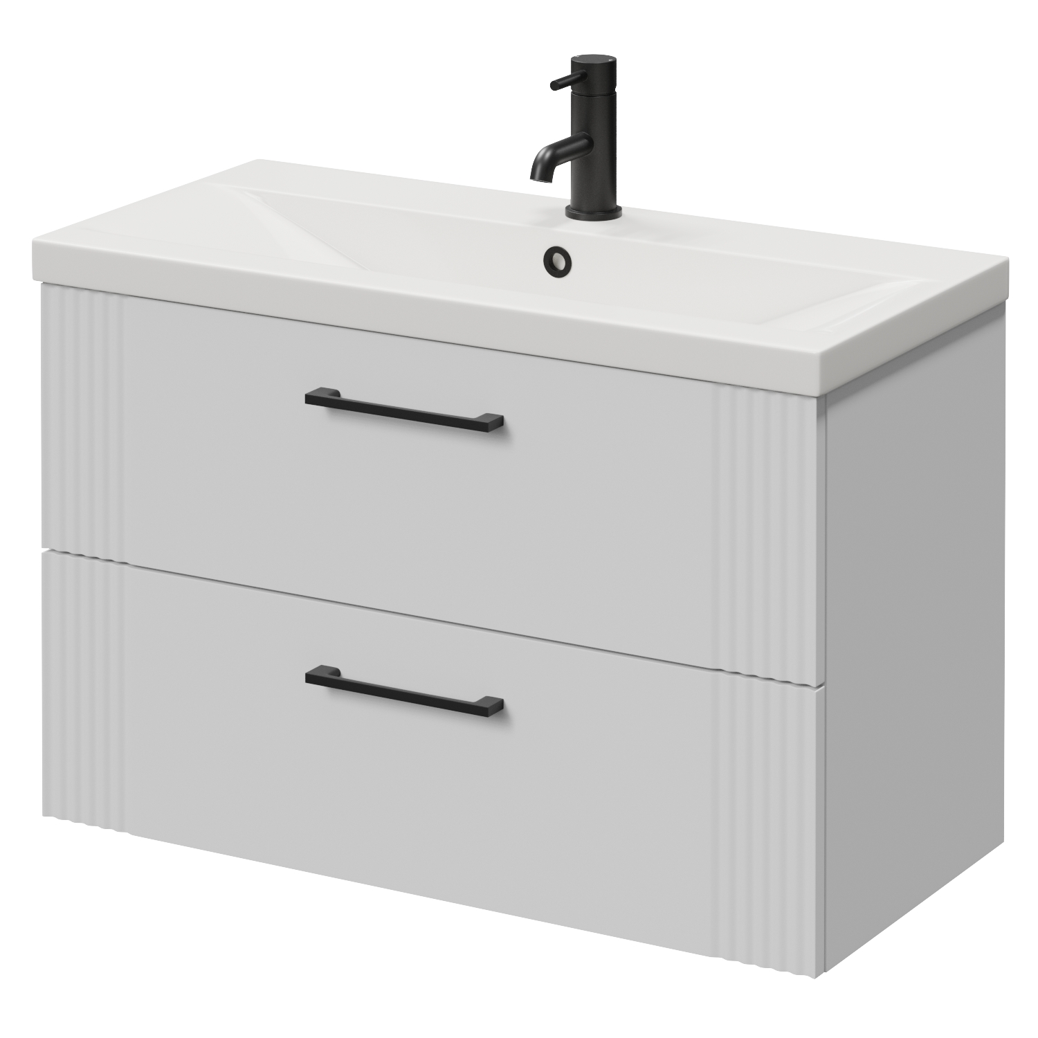 Avant Wall Mounted 2 Drawer Vanity Unit with Glide Basin