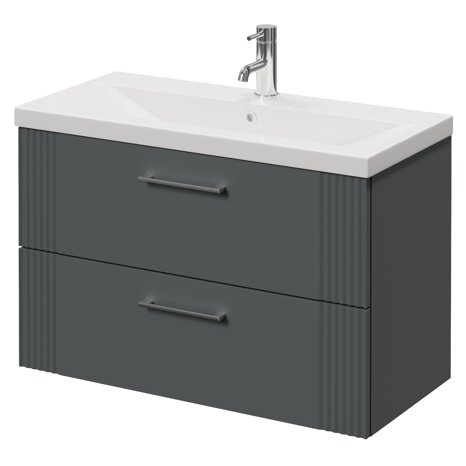 Avant Wall Mounted 2 Drawer Vanity Unit with Glide Basin