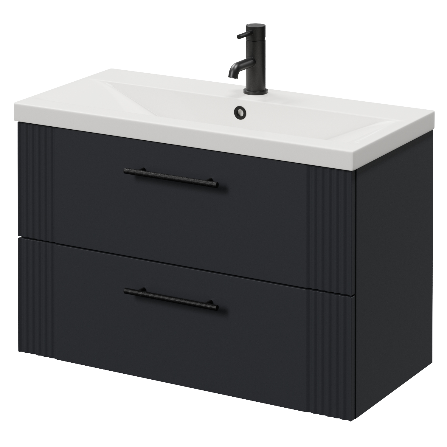 Avant Wall Mounted 2 Drawer Vanity Unit with Glide Basin