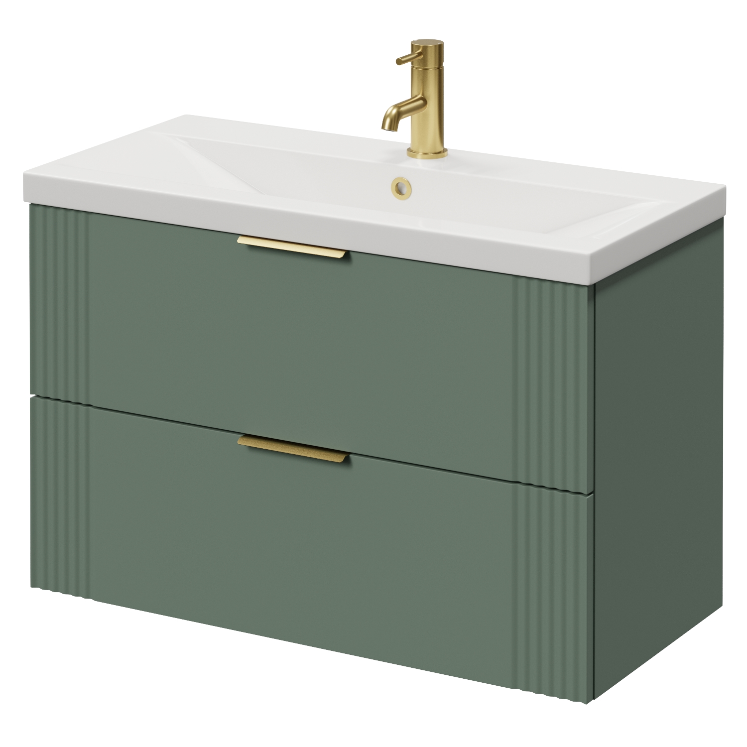 Avant Wall Mounted 2 Drawer Vanity Unit with Glide Basin