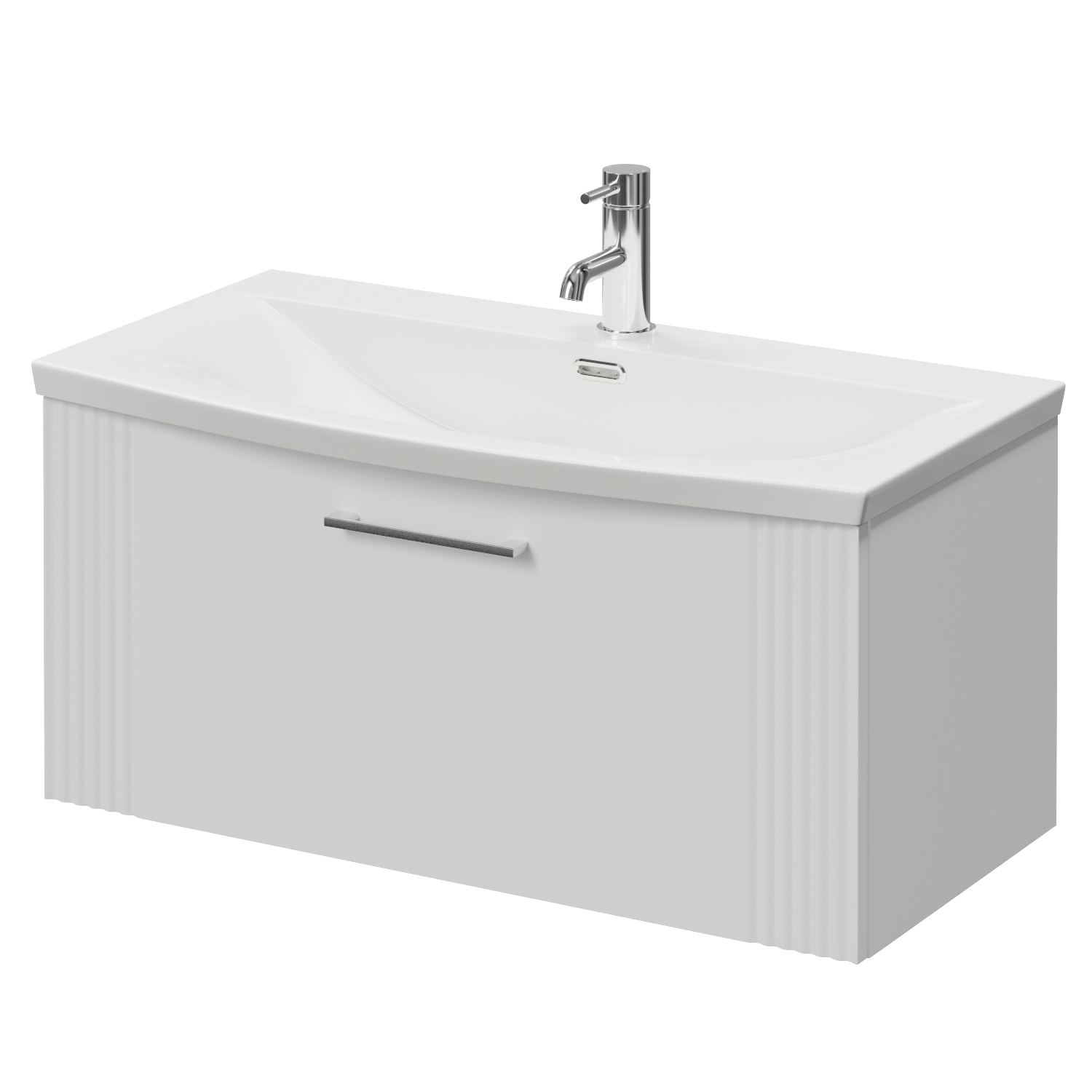 Avant Wall Mounted Single Drawer Vanity Unit with Arc Basin