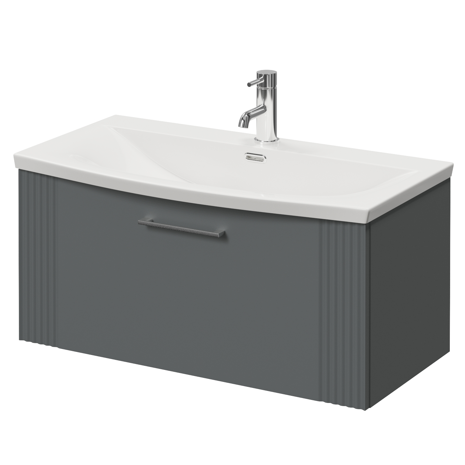 Avant Wall Mounted Single Drawer Vanity Unit with Arc Basin