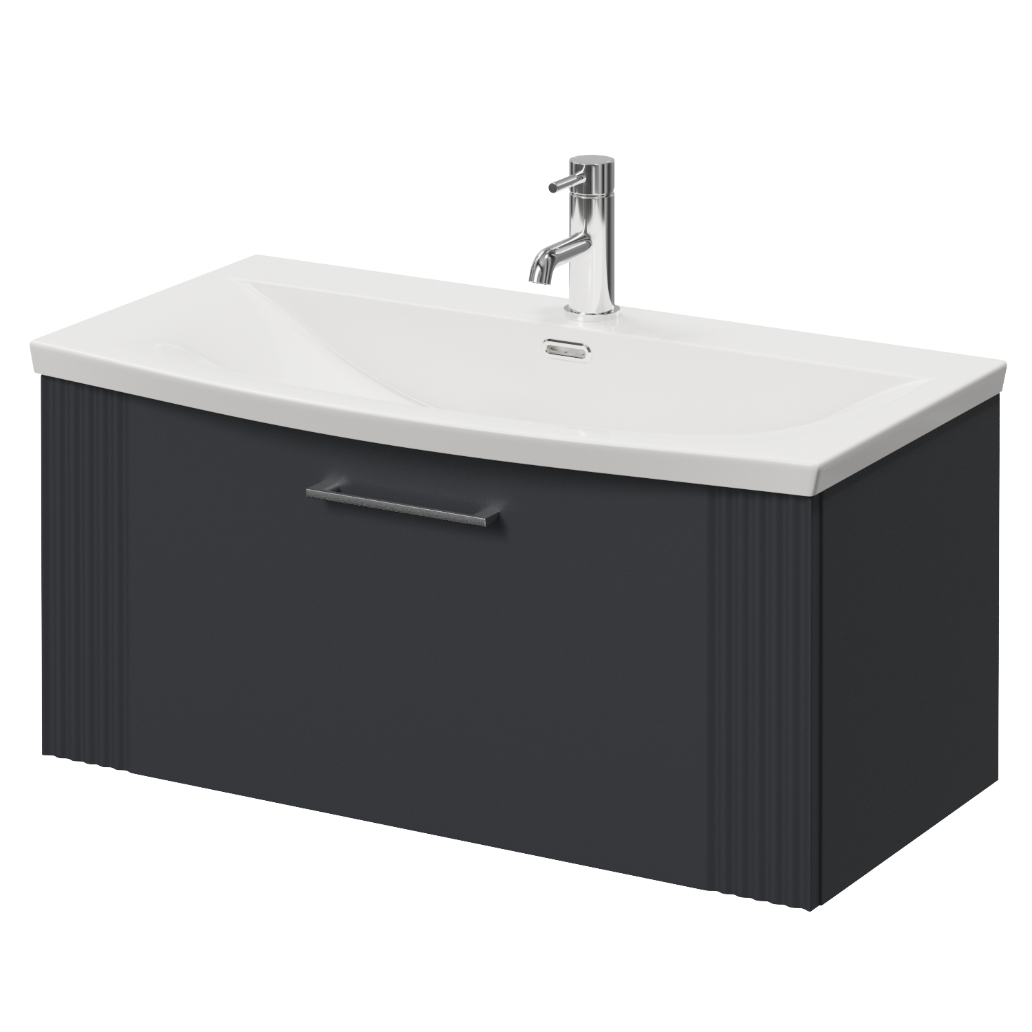 Avant Wall Mounted Single Drawer Vanity Unit with Arc Basin