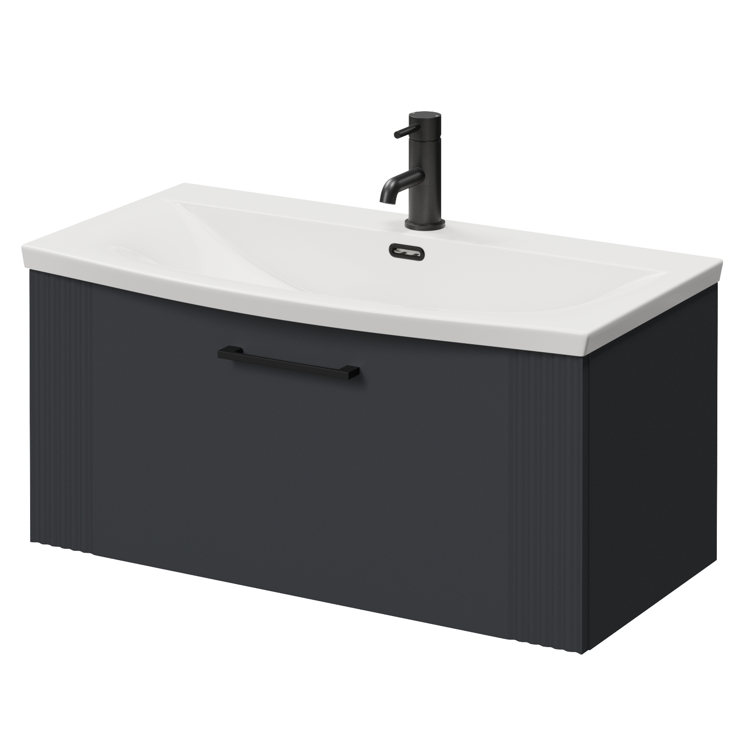 Avant Wall Mounted Single Drawer Vanity Unit with Arc Basin
