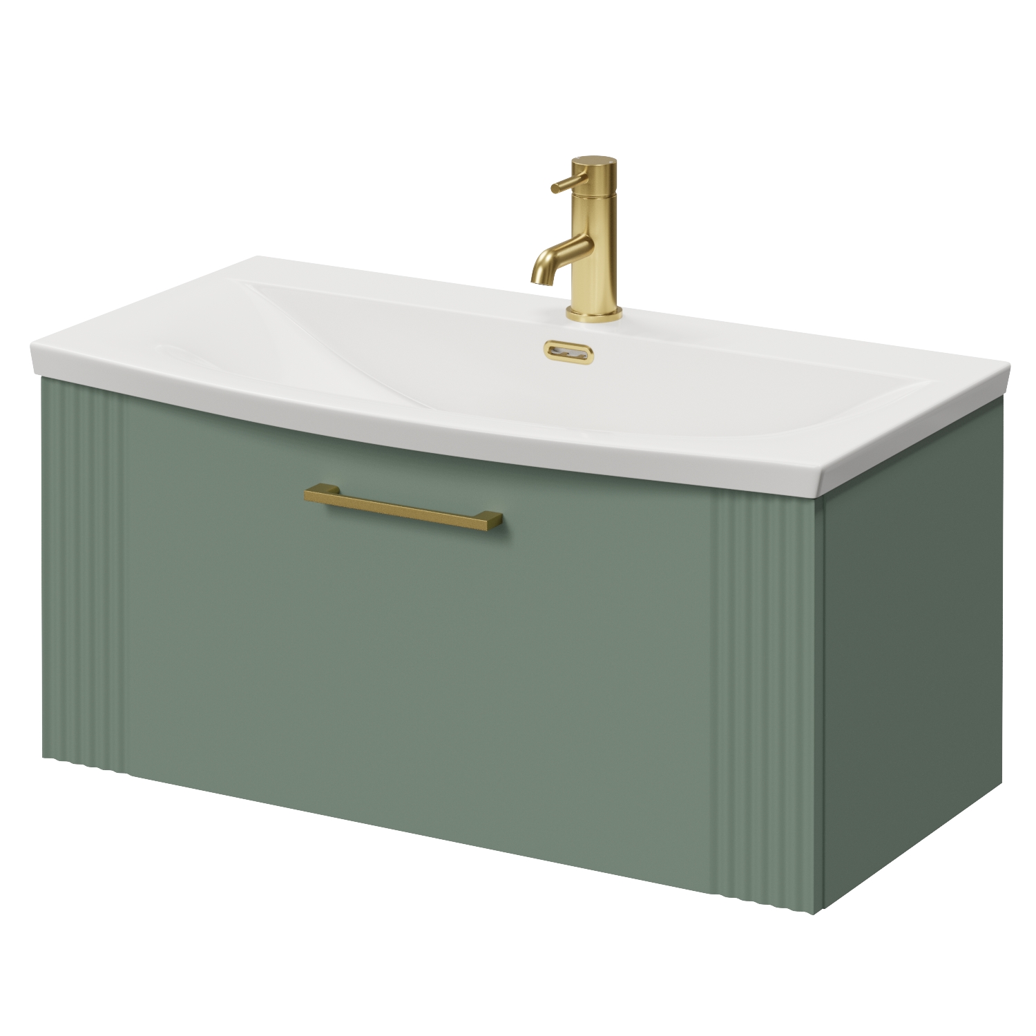 Avant Wall Mounted Single Drawer Vanity Unit with Arc Basin
