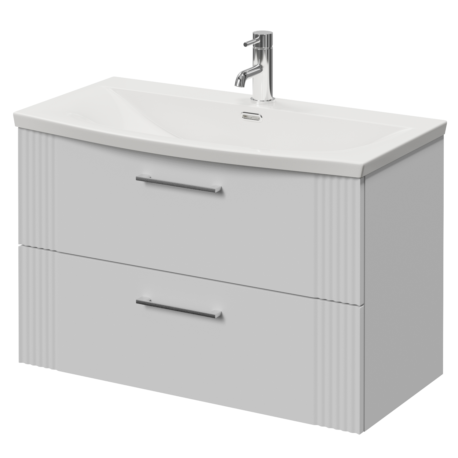 Avant Wall Mounted 2 Drawer Vanity Unit with Arc Basin