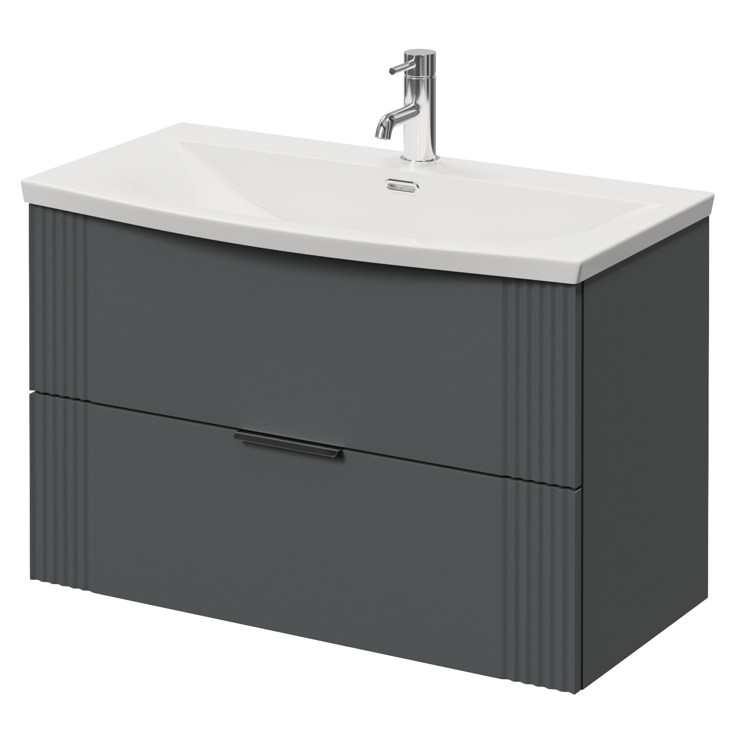 Avant Wall Mounted 2 Drawer Vanity Unit with Arc Basin