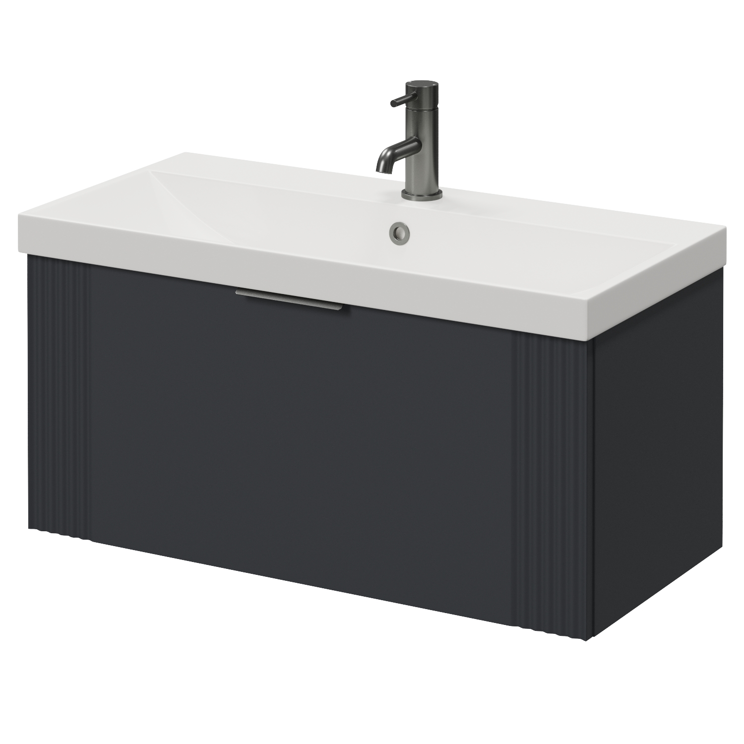 Avant Wall Mounted Single Drawer Vanity Unit with Rimini Basin