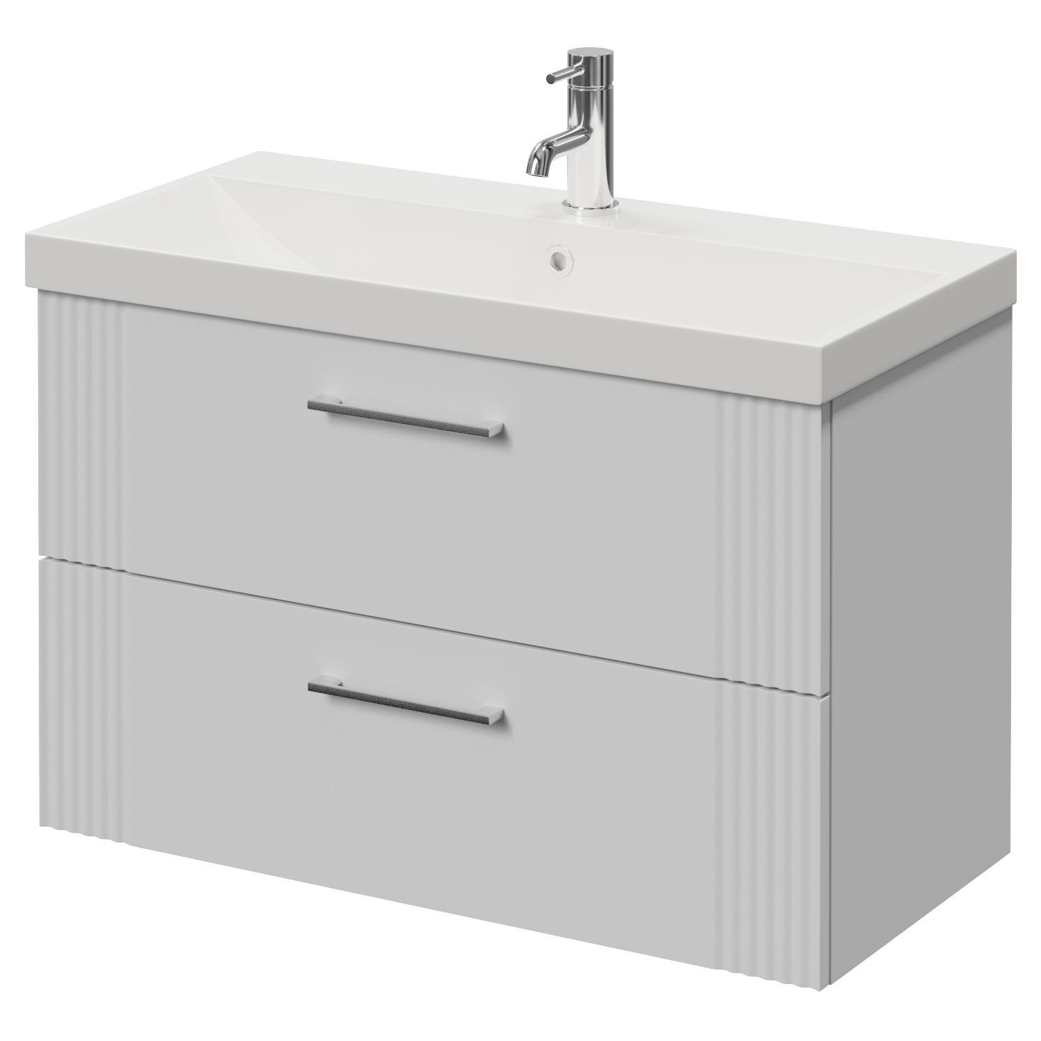 Avant Wall Mounted 2 Drawer Vanity Unit with Rimini Basin