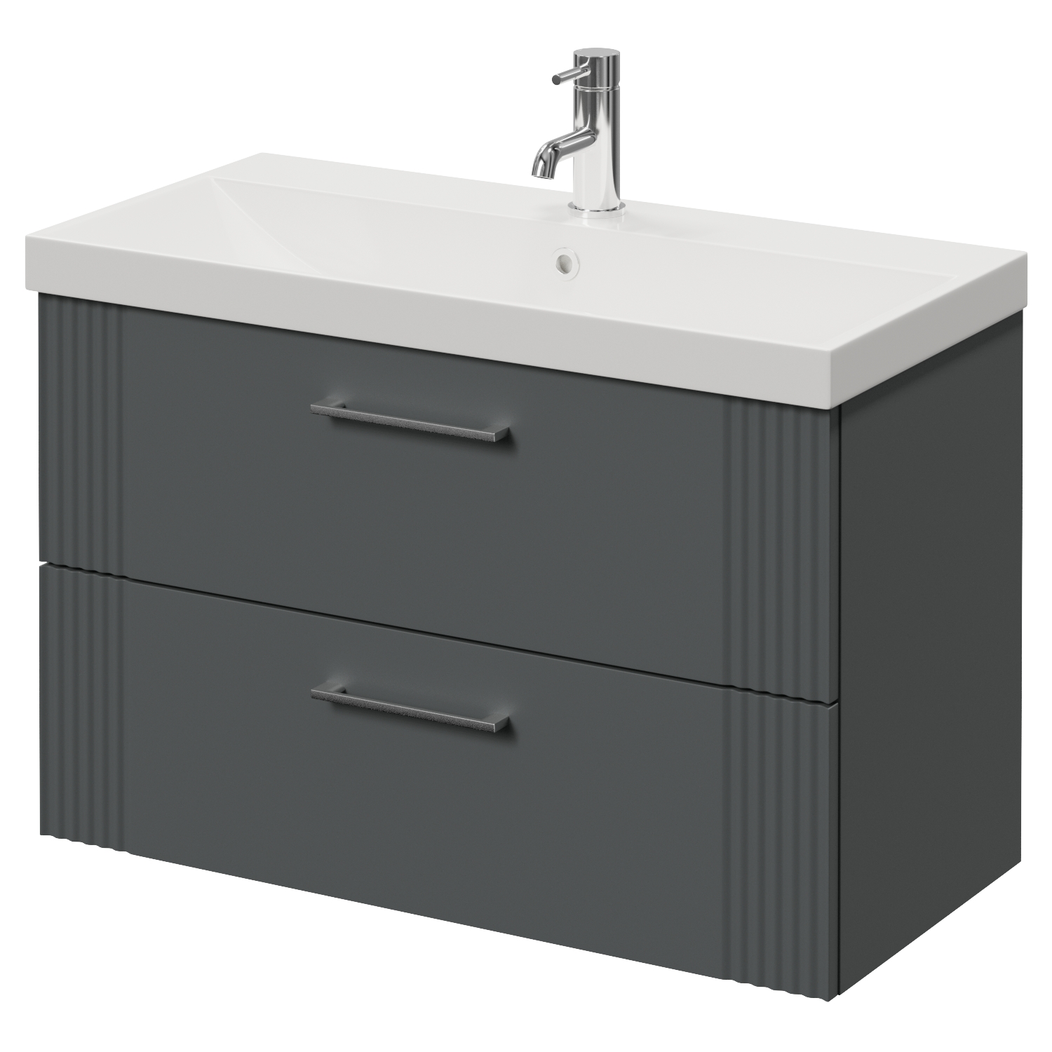 Avant Wall Mounted 2 Drawer Vanity Unit with Rimini Basin