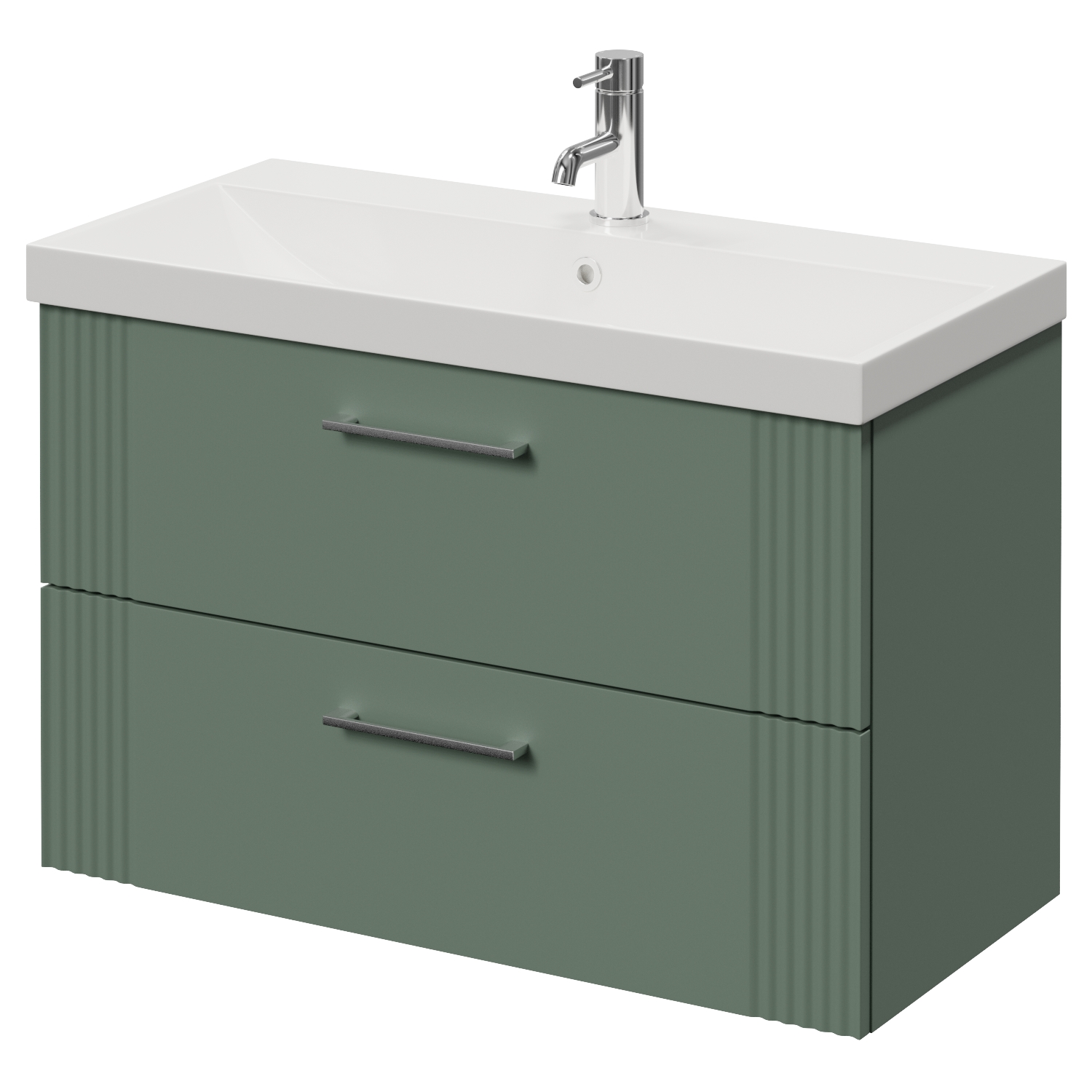 Avant Wall Mounted 2 Drawer Vanity Unit with Rimini Basin