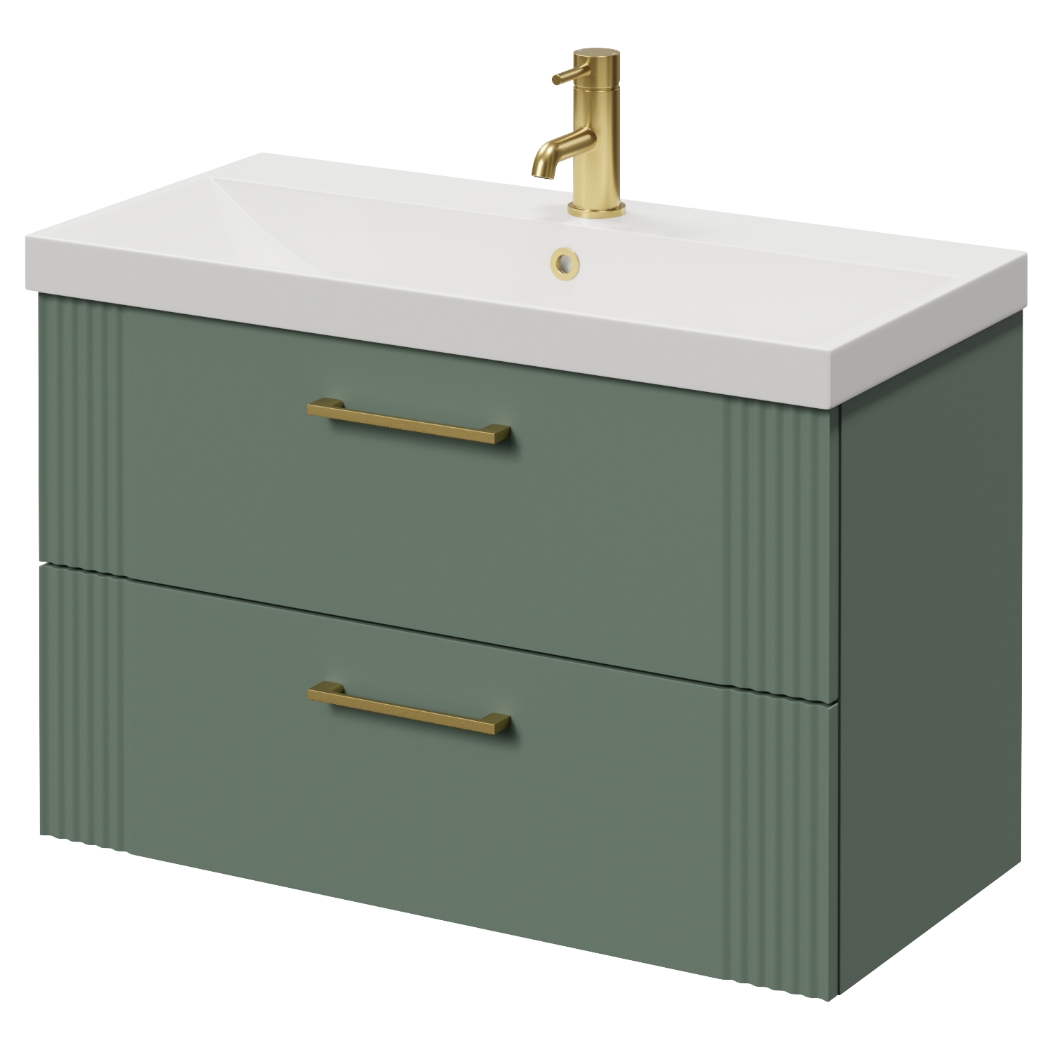 Avant Wall Mounted 2 Drawer Vanity Unit with Rimini Basin