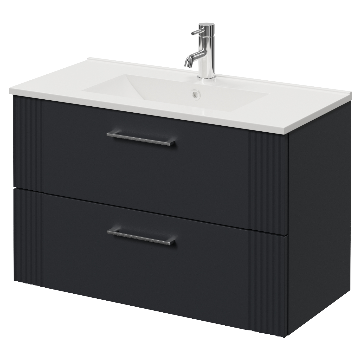 Avant Wall Mounted 2 Drawer Vanity Unit with Angel Basin