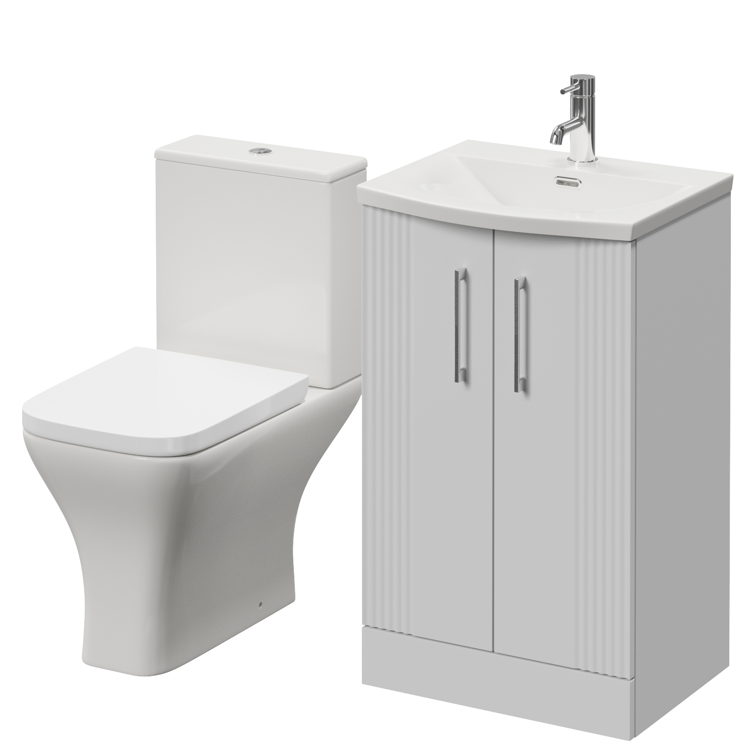 Avant 2 Door Vanity Unit and Kingston Toilet Suite with Arc Basin