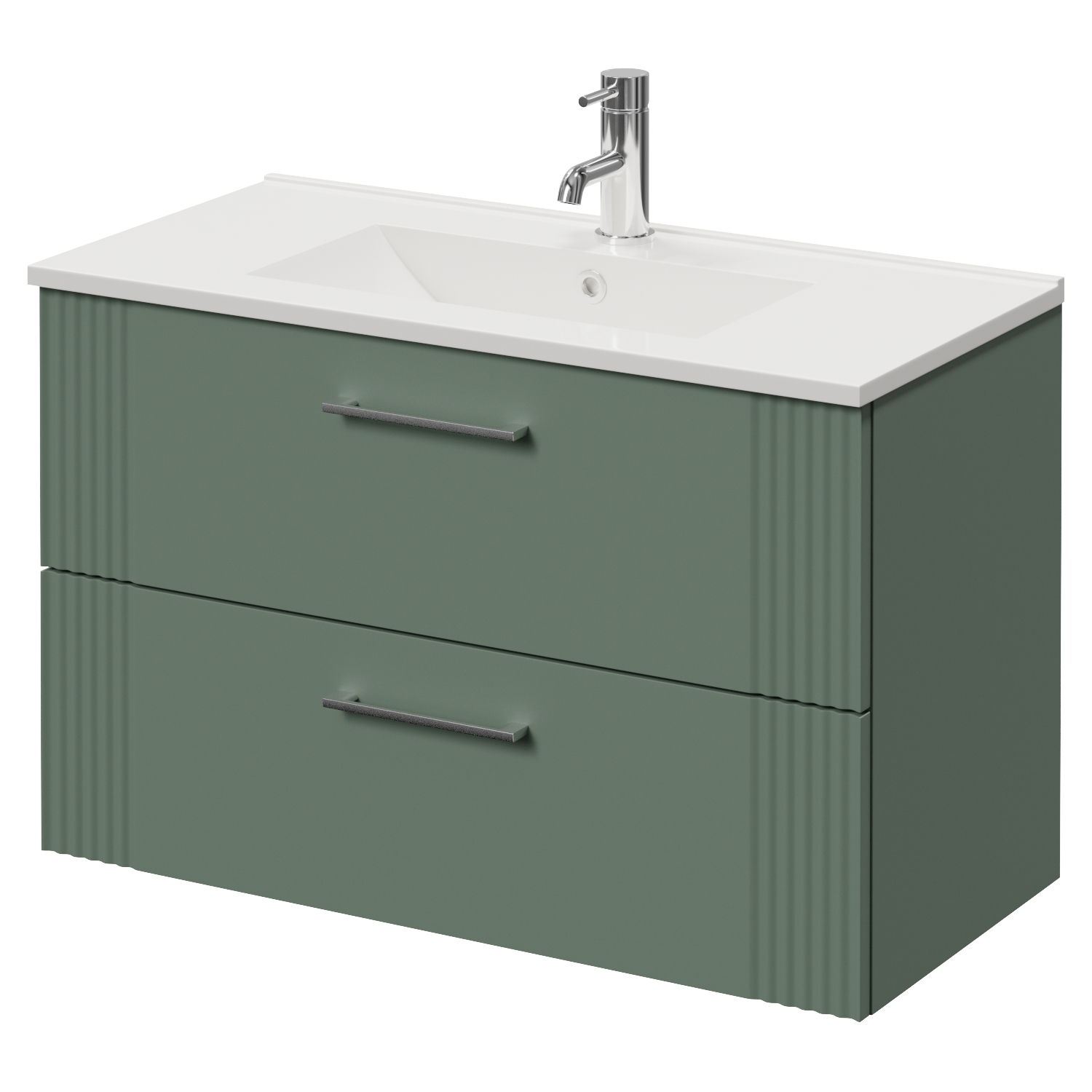 Avant Wall Mounted 2 Drawer Vanity Unit with Angel Basin
