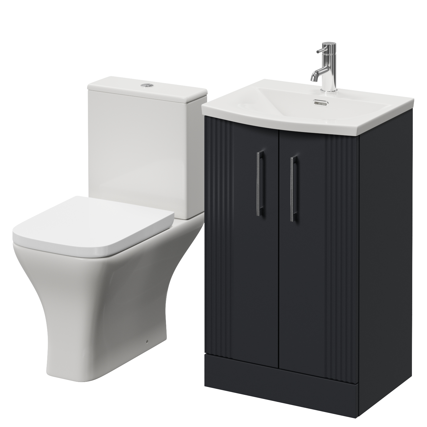 Avant 2 Door Vanity Unit and Kingston Toilet Suite with Arc Basin