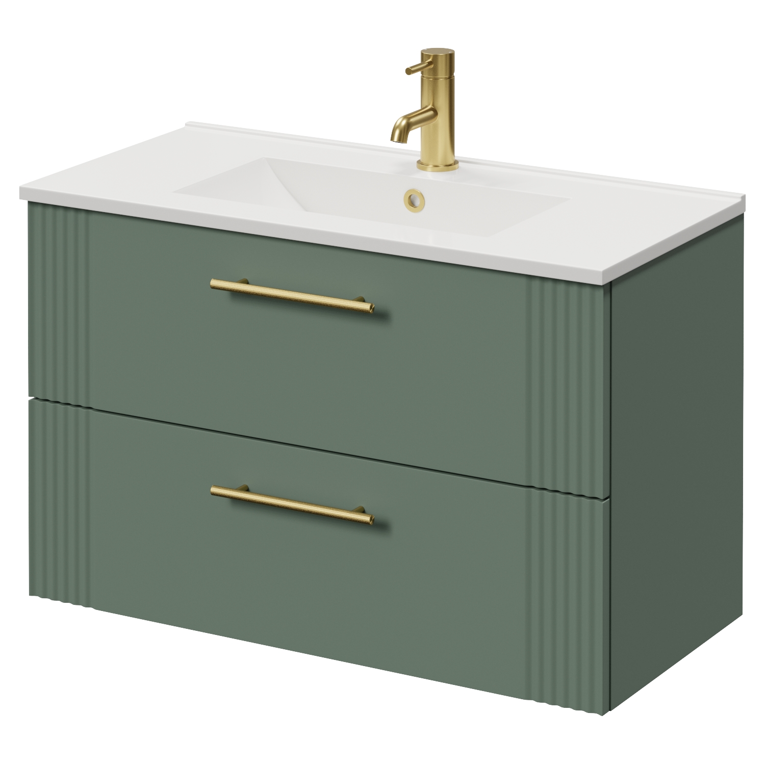 Avant Wall Mounted 2 Drawer Vanity Unit with Angel Basin
