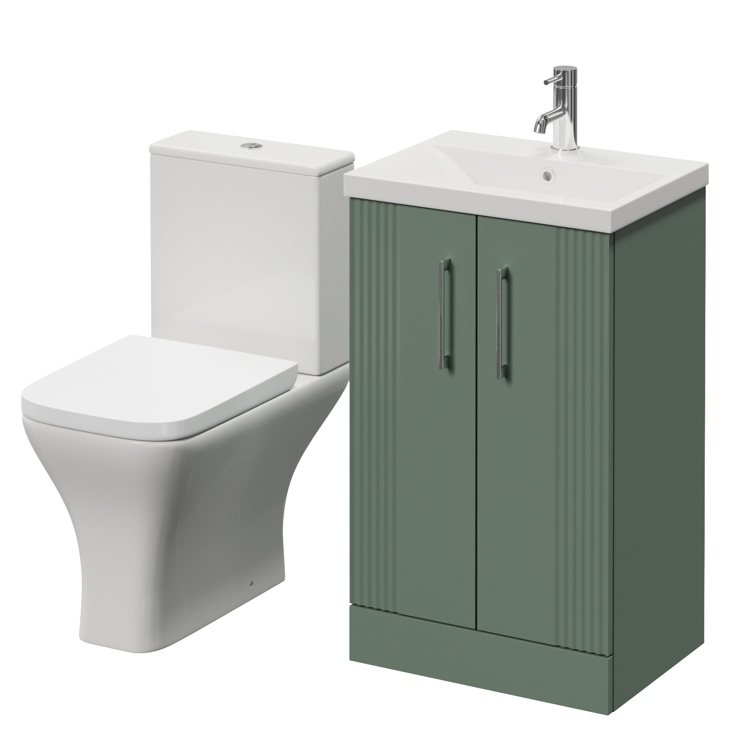 Avant 2 Door Vanity Unit and Kingston Toilet Suite with Glide Basin
