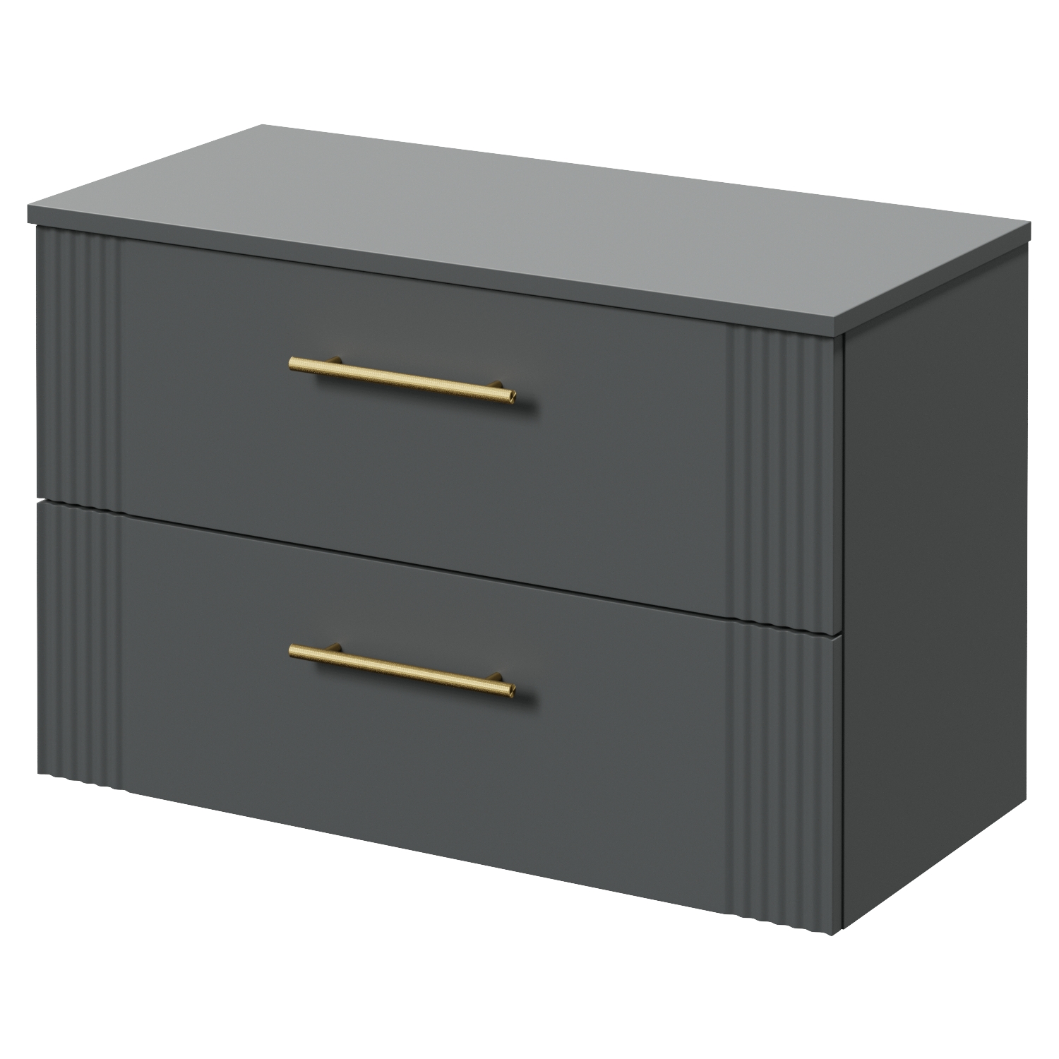 Avant Wall Mounted 2 Drawer Vanity Unit for Countertop Basins