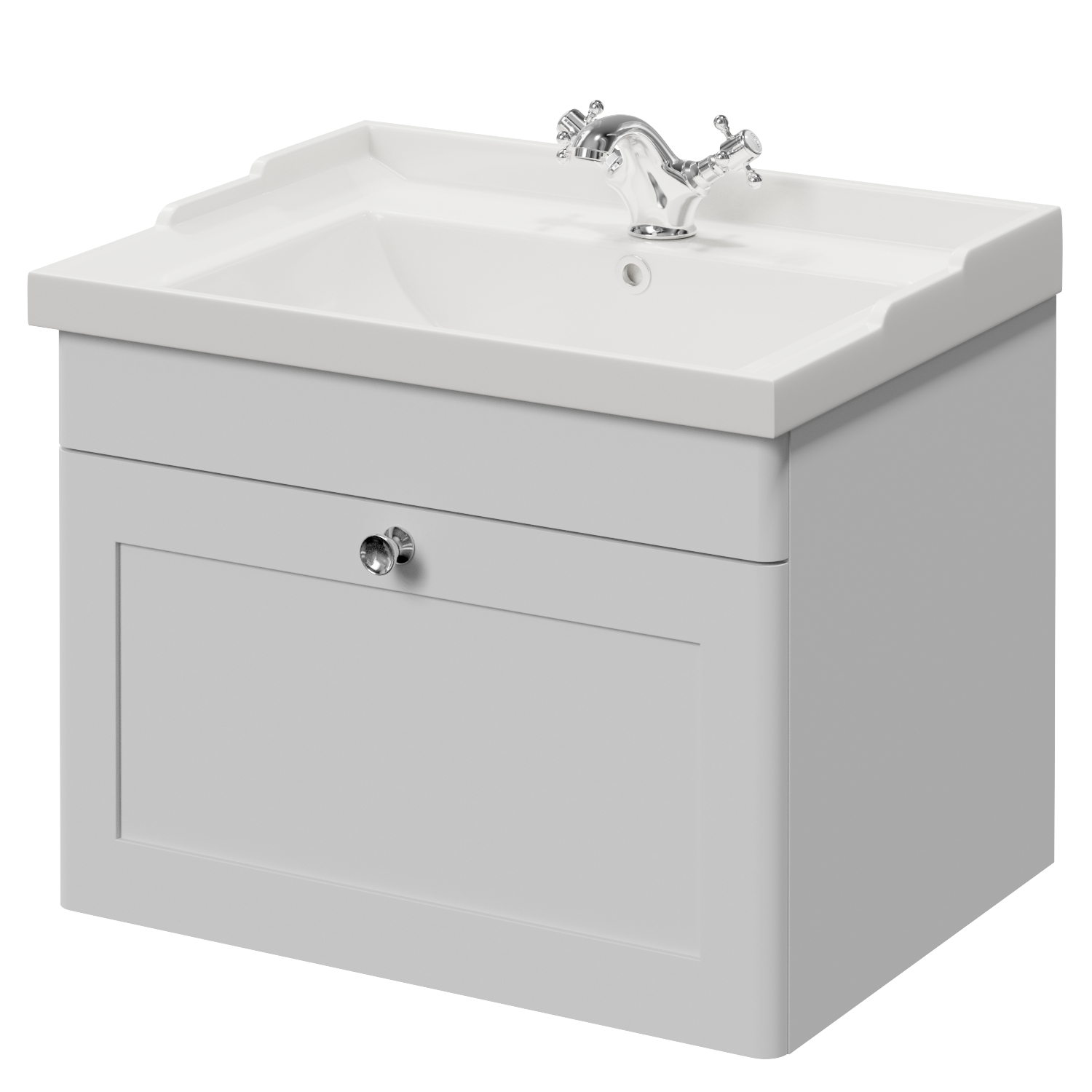 Danbury Single Drawer Wall Mounted Vanity Unit with Windsor Basin
