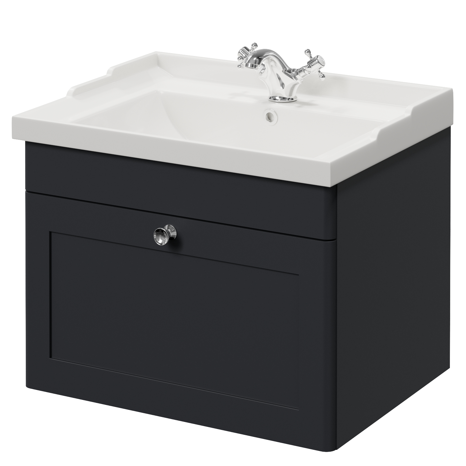 Danbury Single Drawer Wall Mounted Vanity Unit with Windsor Basin