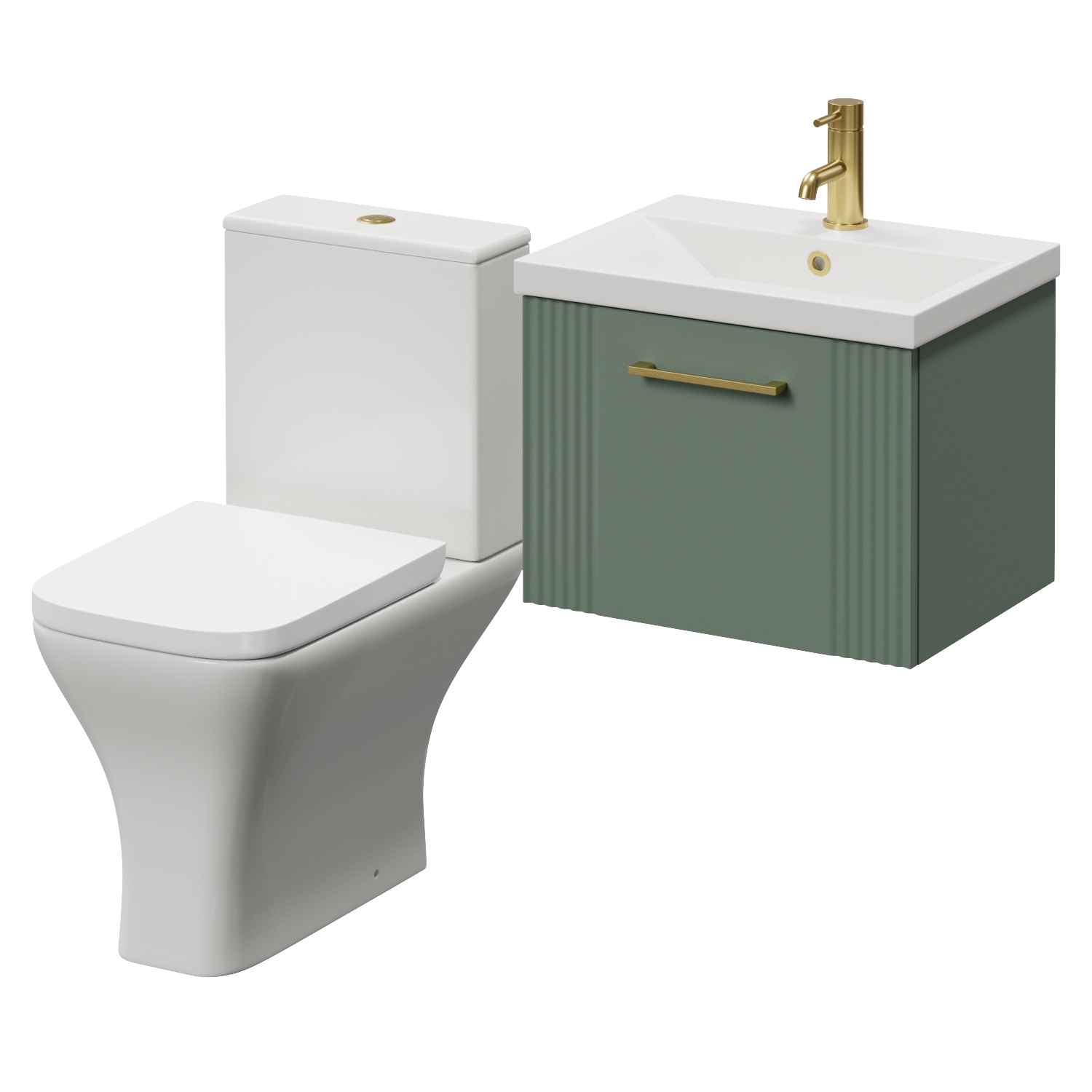Avant Wall Mounted Single Drawer Vanity Unit and Kingston Toilet Suite with Glide Basin