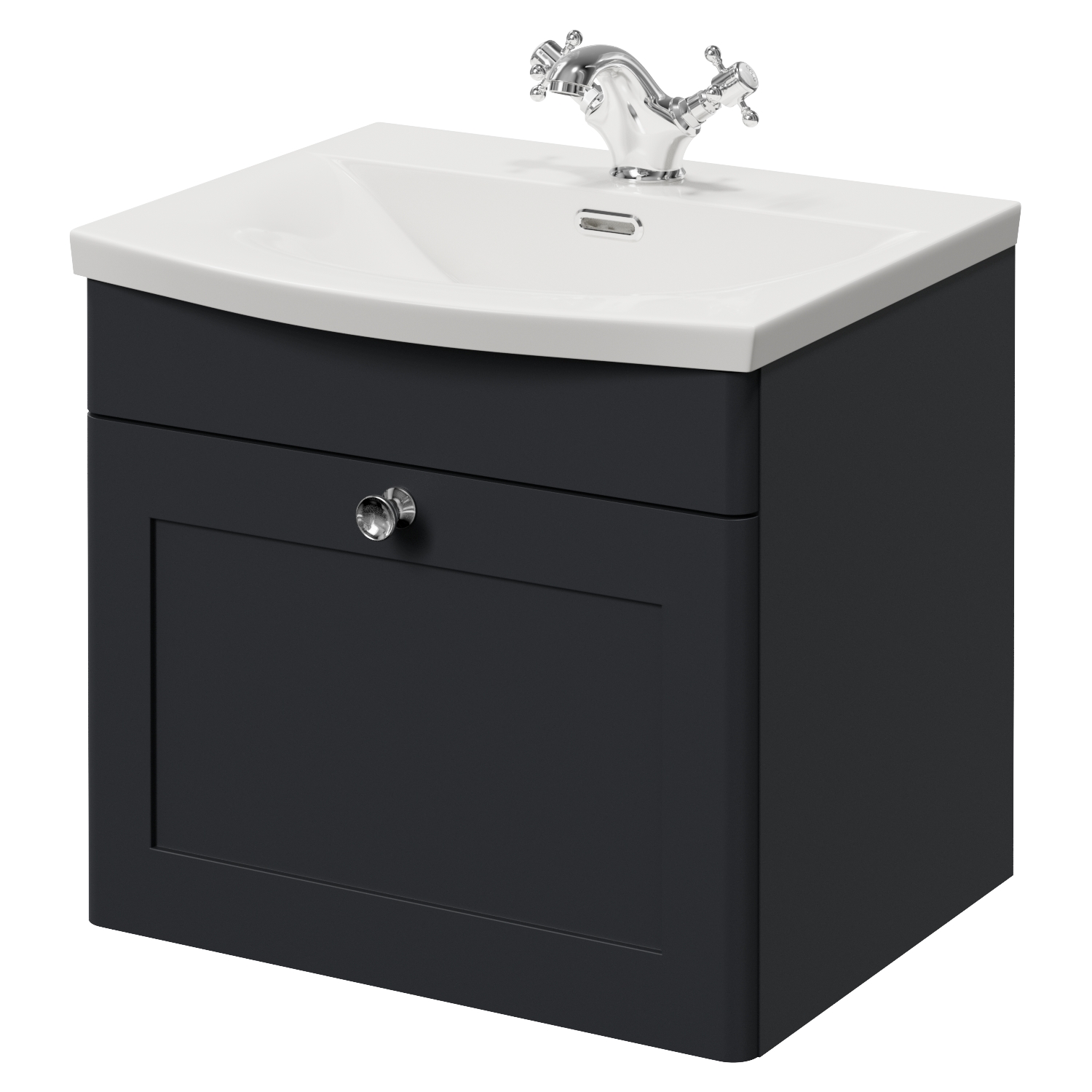 Danbury Wall Mounted Single Drawer Vanity Unit with Arc Basin