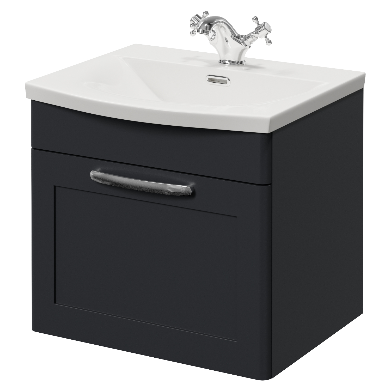 Danbury Wall Mounted Single Drawer Vanity Unit with Arc Basin