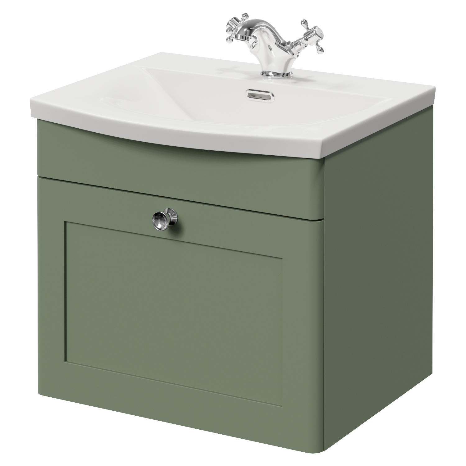 Danbury Wall Mounted Single Drawer Vanity Unit with Arc Basin