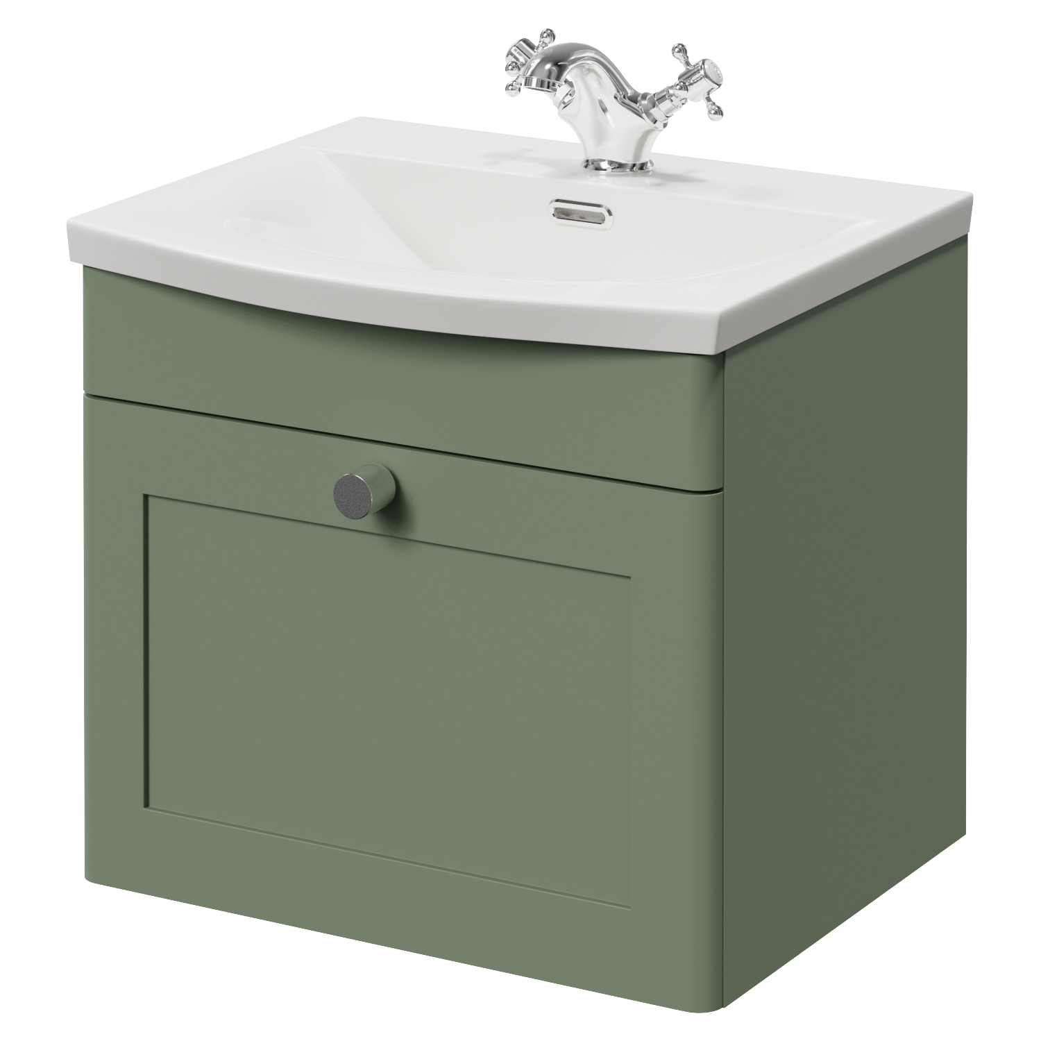 Danbury Wall Mounted Single Drawer Vanity Unit with Arc Basin