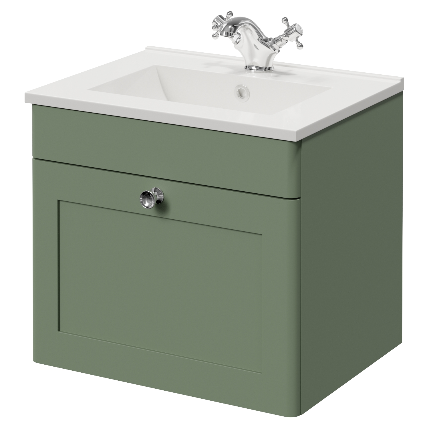 Danbury Wall Mounted Vanity Single Drawer Vanity Unit with Angel Basin