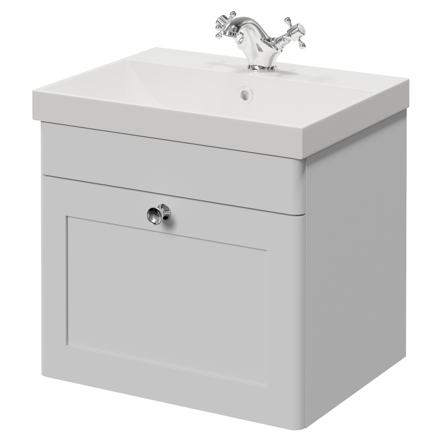 Danbury Wall Mounted Single Drawer Vanity Unit with Rimini Basin