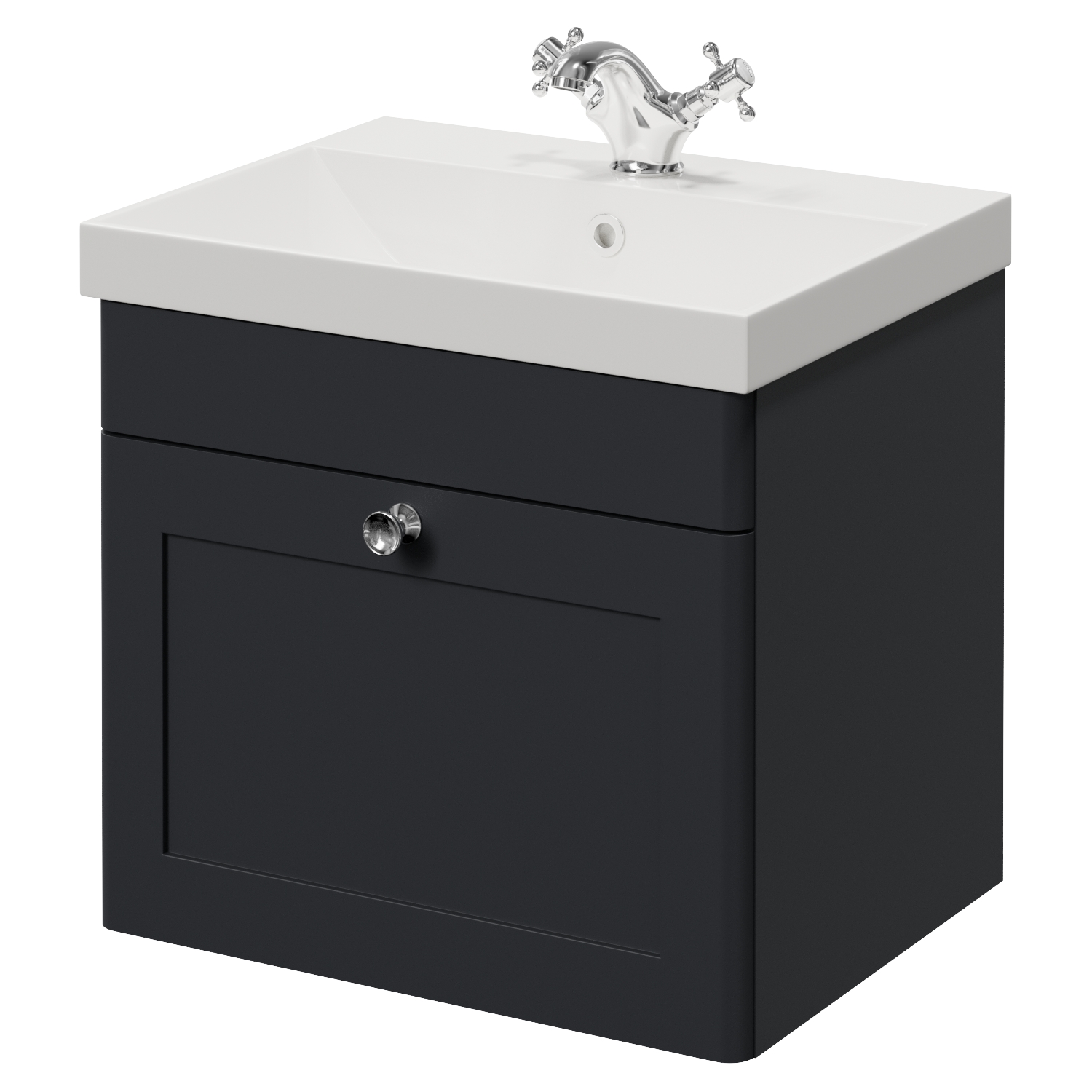 Danbury Wall Mounted Single Drawer Vanity Unit with Rimini Basin