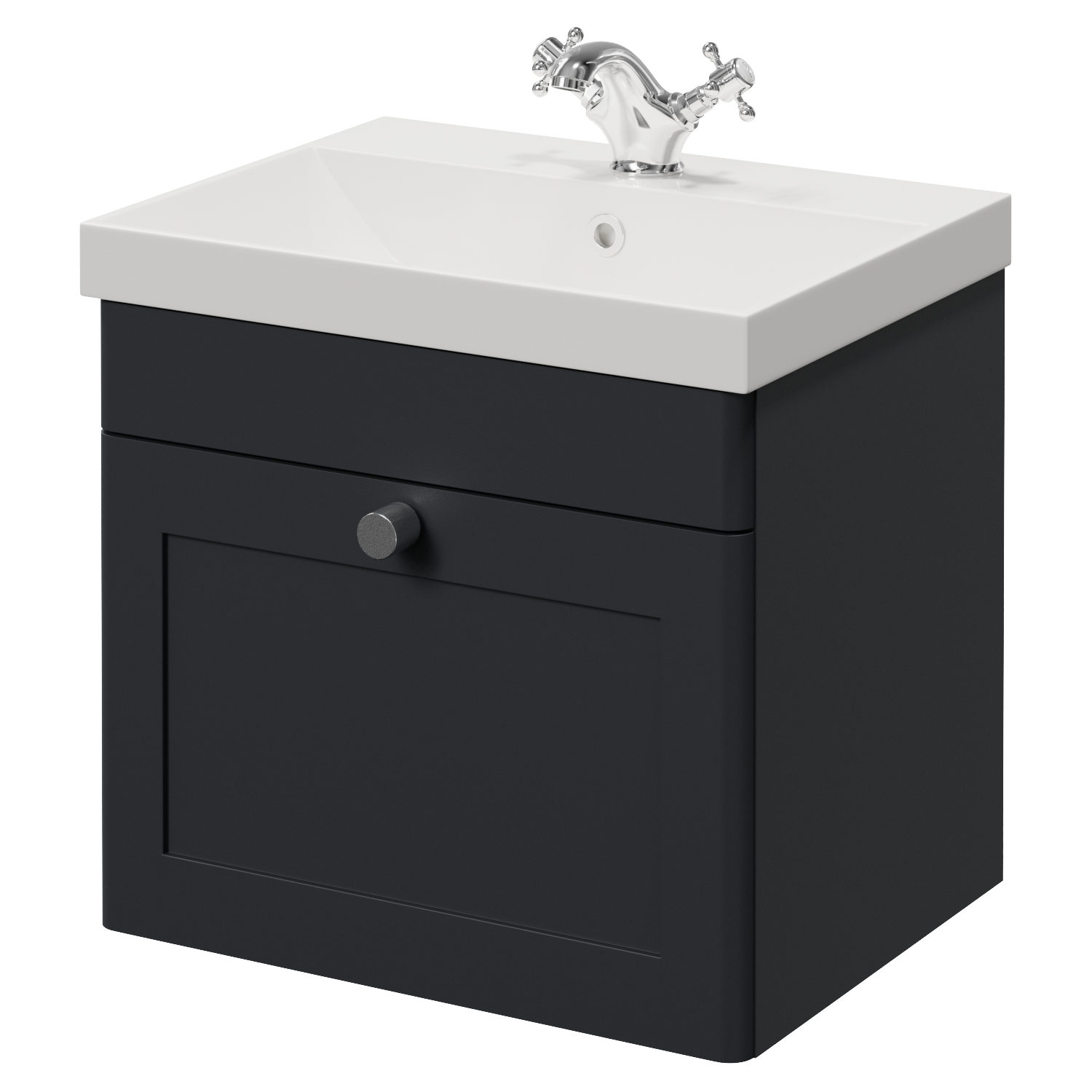 Danbury Wall Mounted Single Drawer Vanity Unit with Rimini Basin