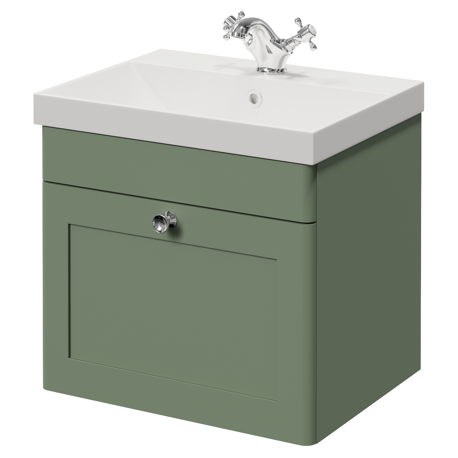 Danbury Wall Mounted Single Drawer Vanity Unit with Rimini Basin