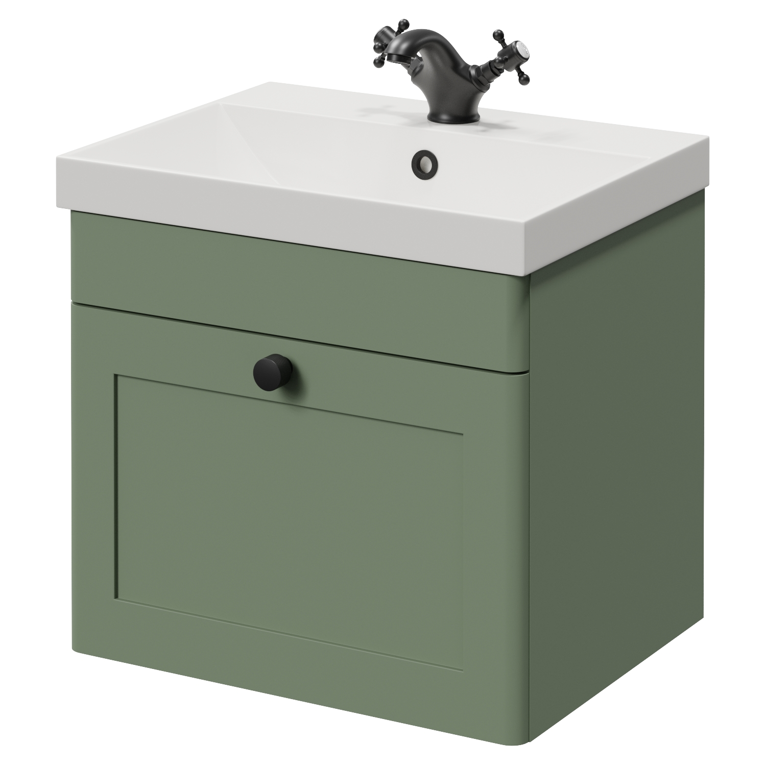 Danbury Wall Mounted Single Drawer Vanity Unit with Rimini Basin