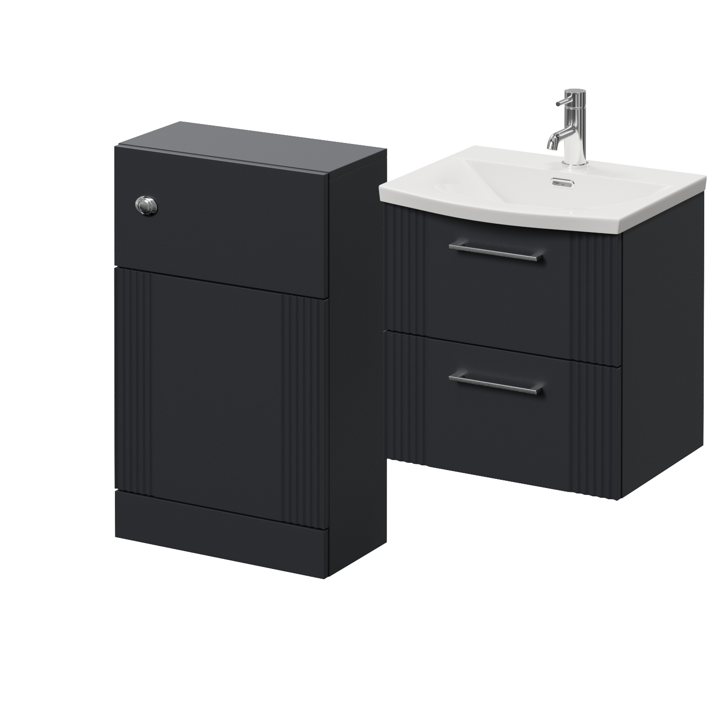 Avant Wall Mounted 2 Drawer Vanity Unit and Toilet Suite with Arc Basin