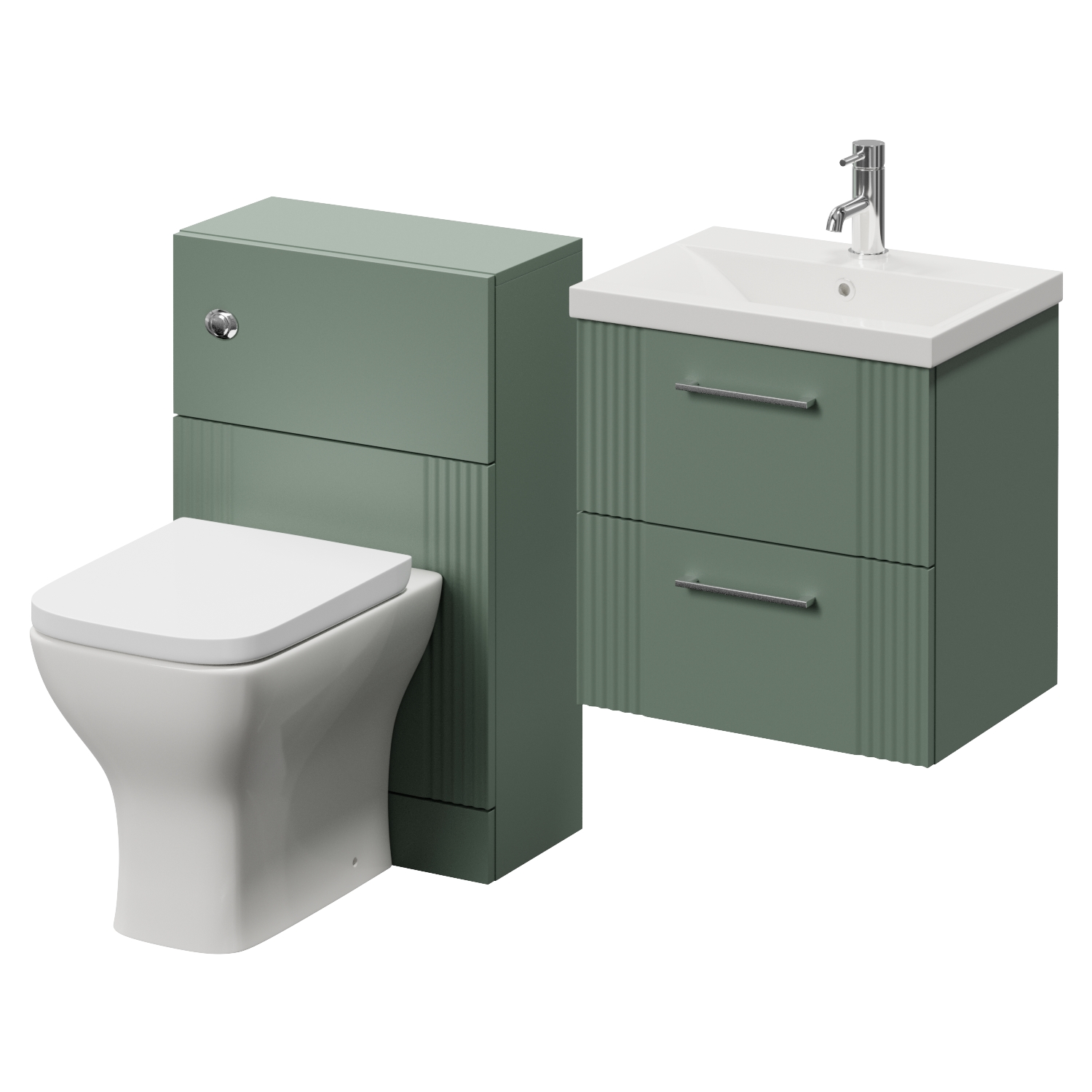 Avant Wall Mounted 2 Drawer Vanity Unit and Toilet Suite with Glide Basin