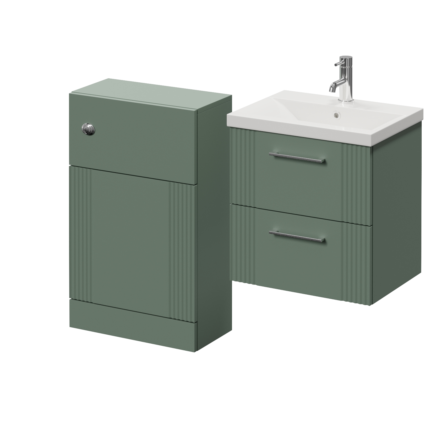 Avant Wall Mounted 2 Drawer Vanity Unit and Toilet Suite with Glide Basin
