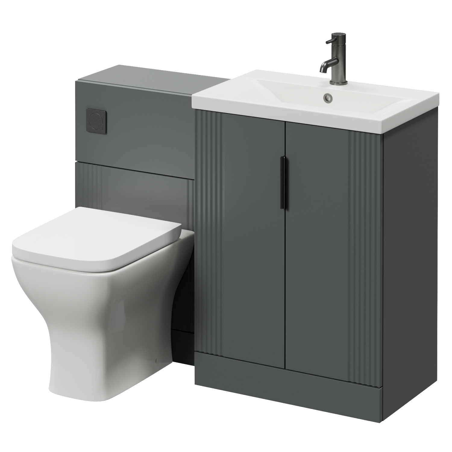 Avant 2 Door Vanity Unit and Toilet Suite with Glide Basin