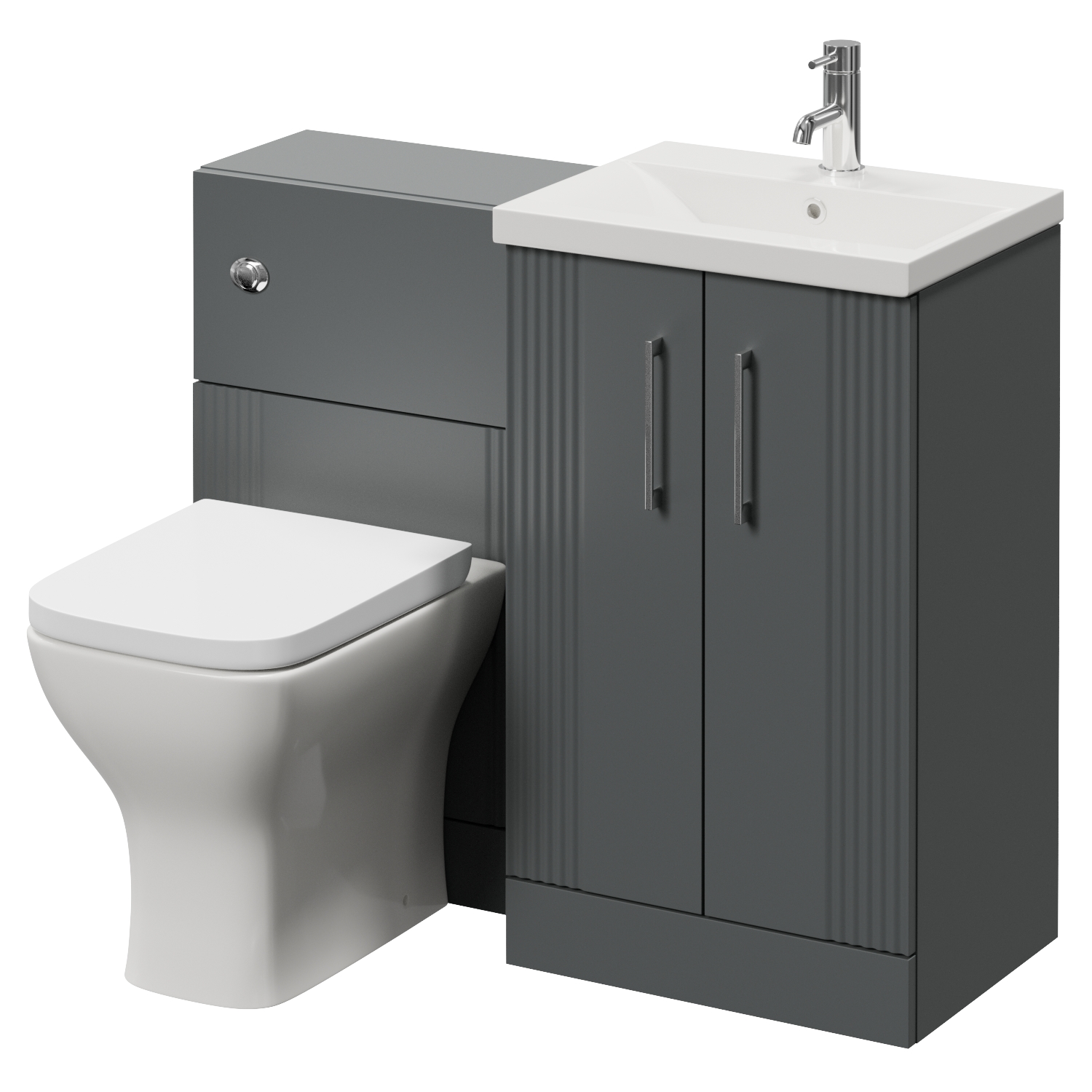 Avant 2 Door Vanity Unit and Toilet Suite with Glide Basin