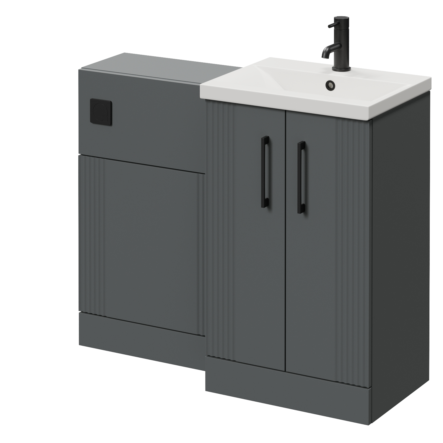 Avant 2 Door Vanity Unit and Toilet Suite with Glide Basin