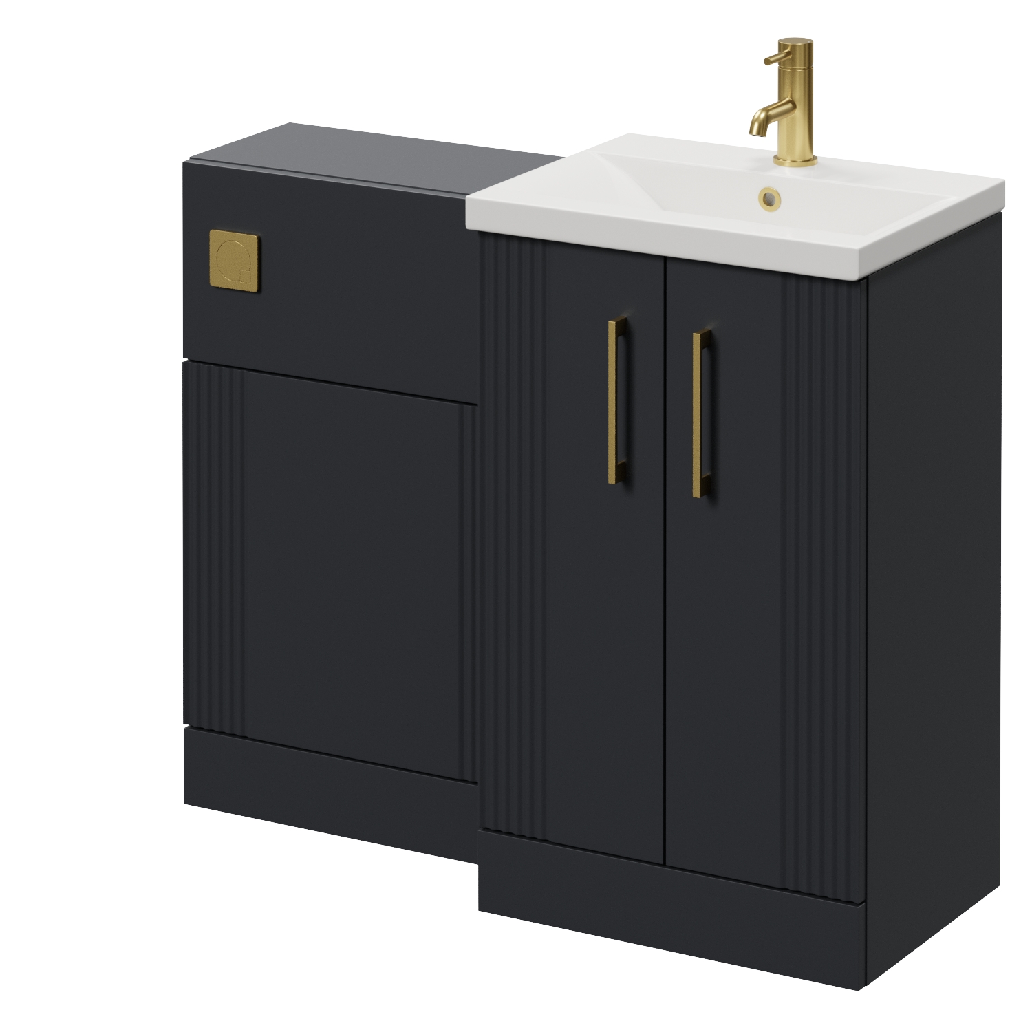 Avant 2 Door Vanity Unit and Toilet Suite with Glide Basin