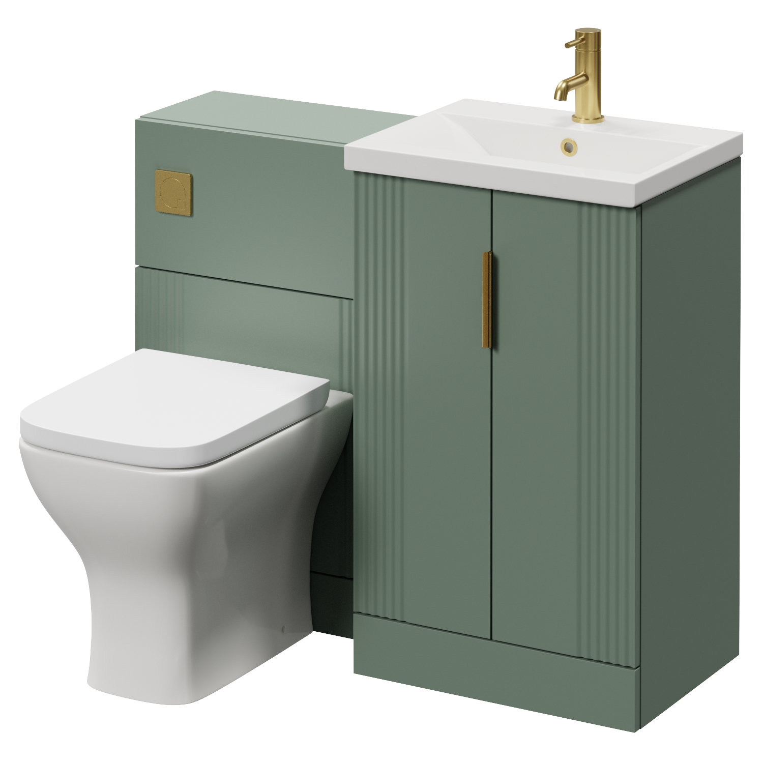 Avant 2 Door Vanity Unit and Toilet Suite with Glide Basin